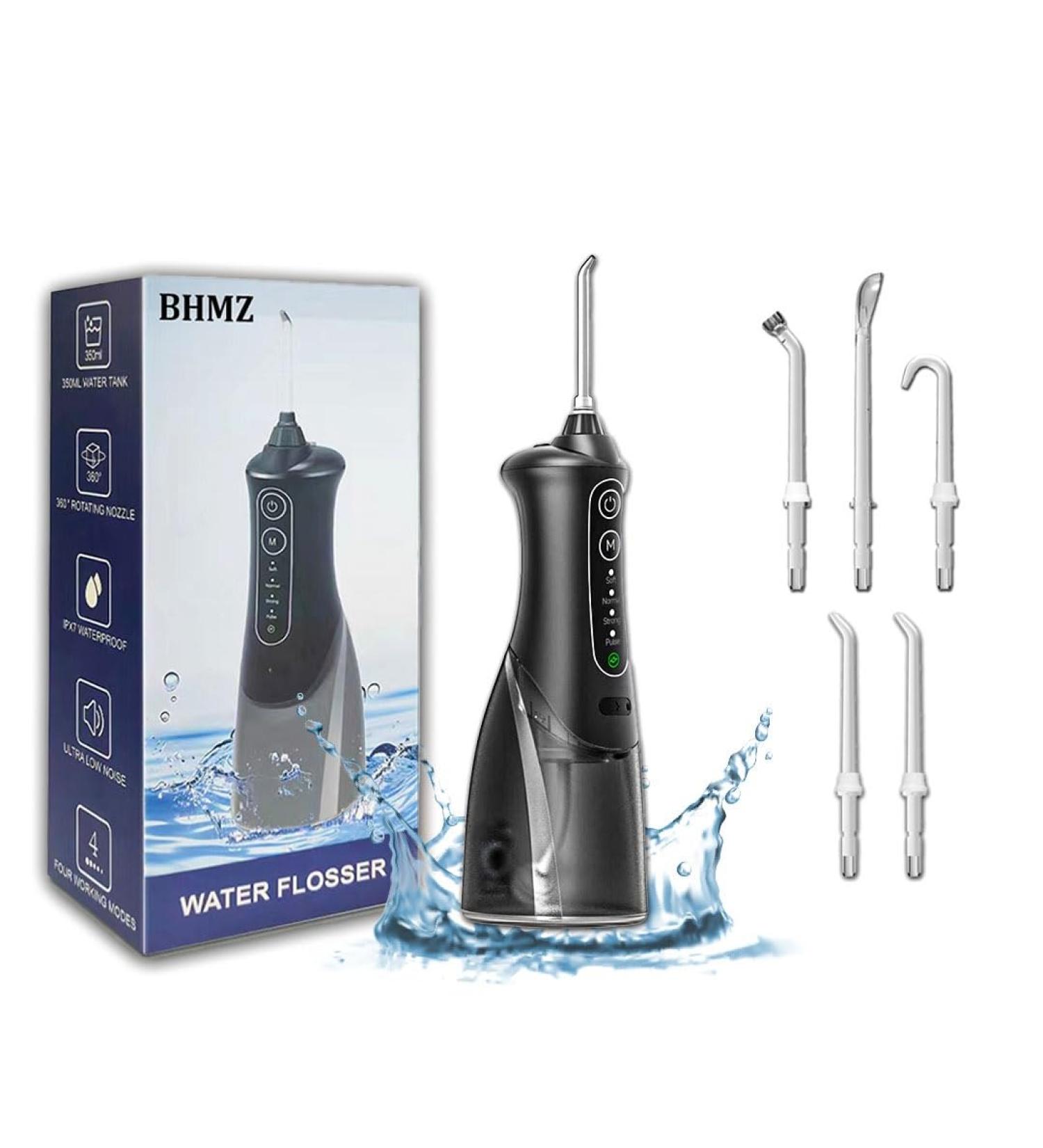 Portable Water Dental Flosser - Cordless Rechargeable Oral Irrigator with 4 Modes Detachable Tank & IPX7 Waterproof - Ideal for Travel - Buy Online on GoSupps.com