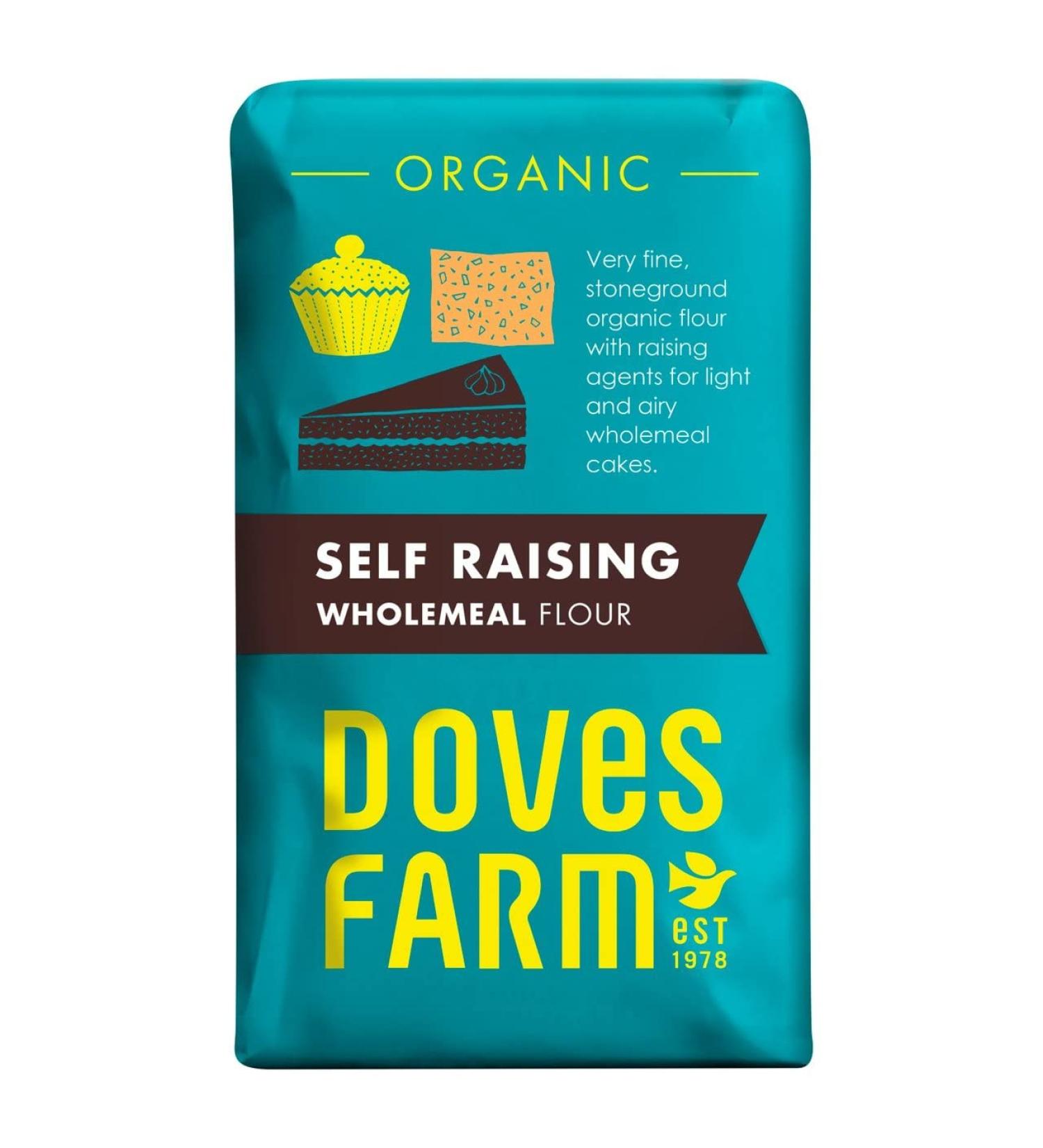 Doves Farm Organic Wholemeal Self Raising Flour 1kg - Buy Online on GoSupps.com
