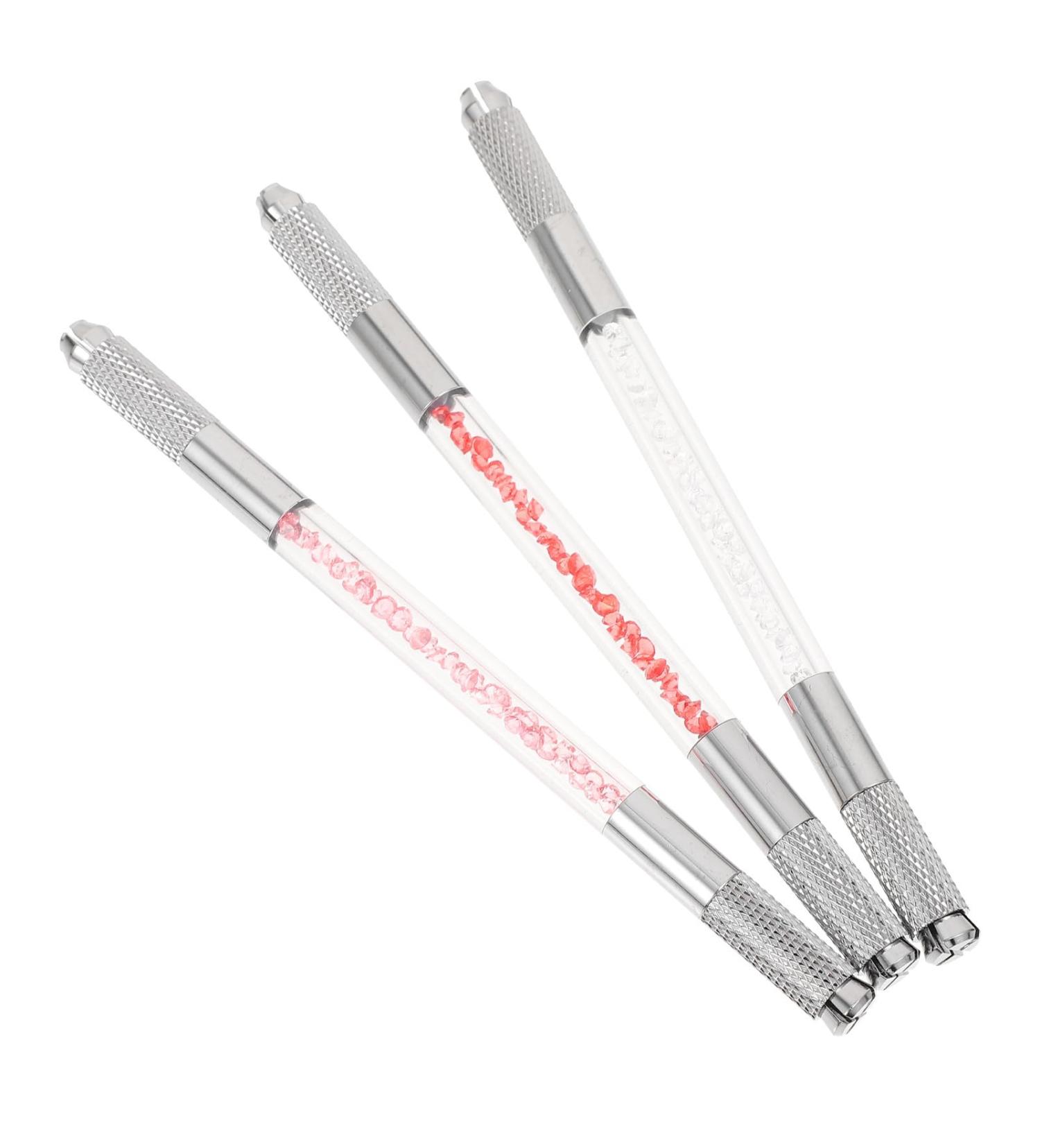 NUOBESTY Lot de 3 Stylos Sourcils Double Pointe en Cristal Crayons de Microblading Manuels Multifonctions Couleurs Assorties Outils de Maquillage Pr cis pour Dessin et Tatouage des - Buy Online on GoSupps.com