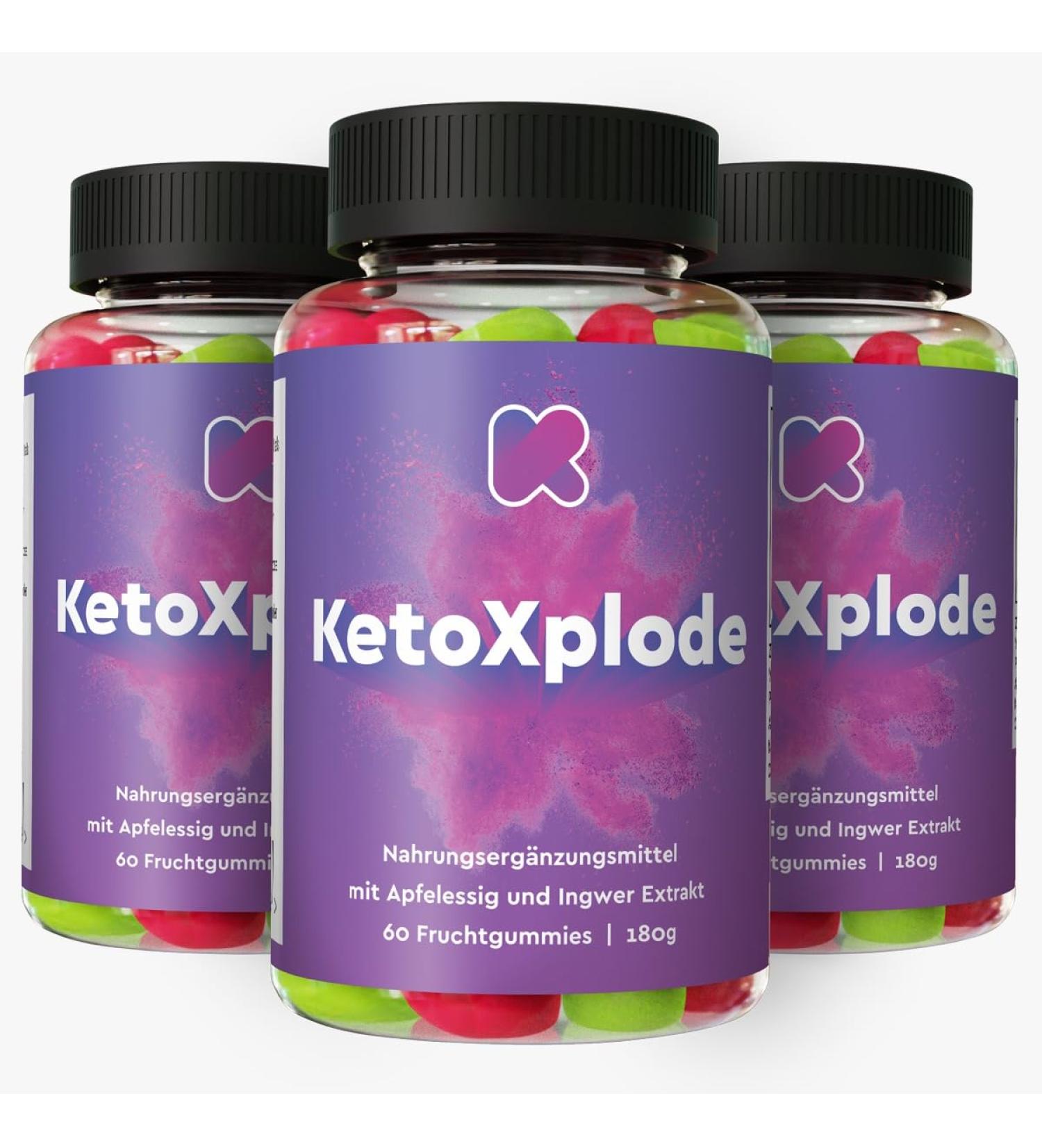 Ketoxplode gummy bears - keto rubber - 3 x 60 fruit gum keto diet gummy bears - fruit gum - gummy bears keto 3 x 60 gummy bears