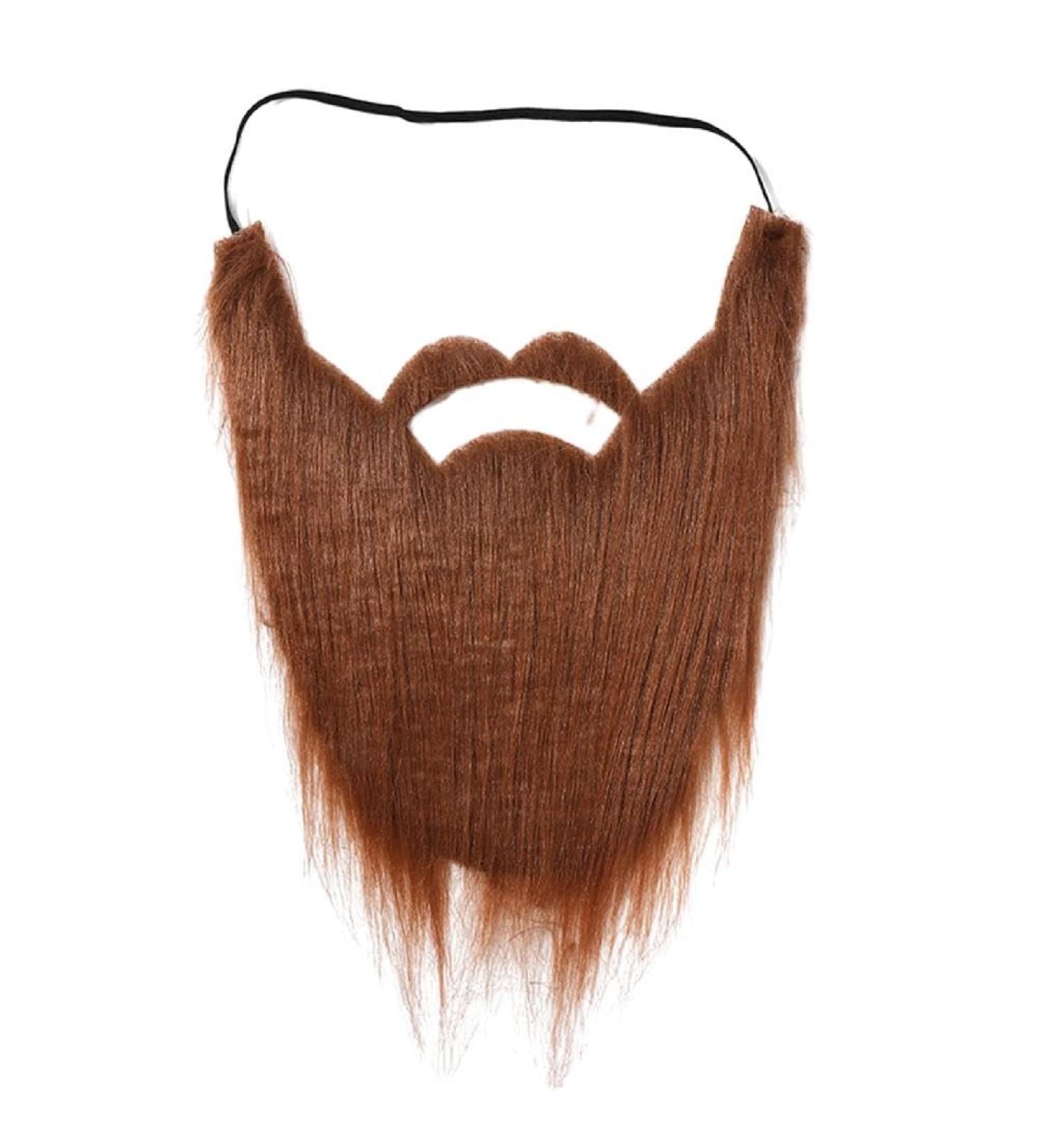 SWETOPQ Halloween Party Forgery Beard | Funny Fake Mustache & Realistic Costume Accessories for Cosplay - Brown Disguise Hair - Buy Online on GoSupps.com