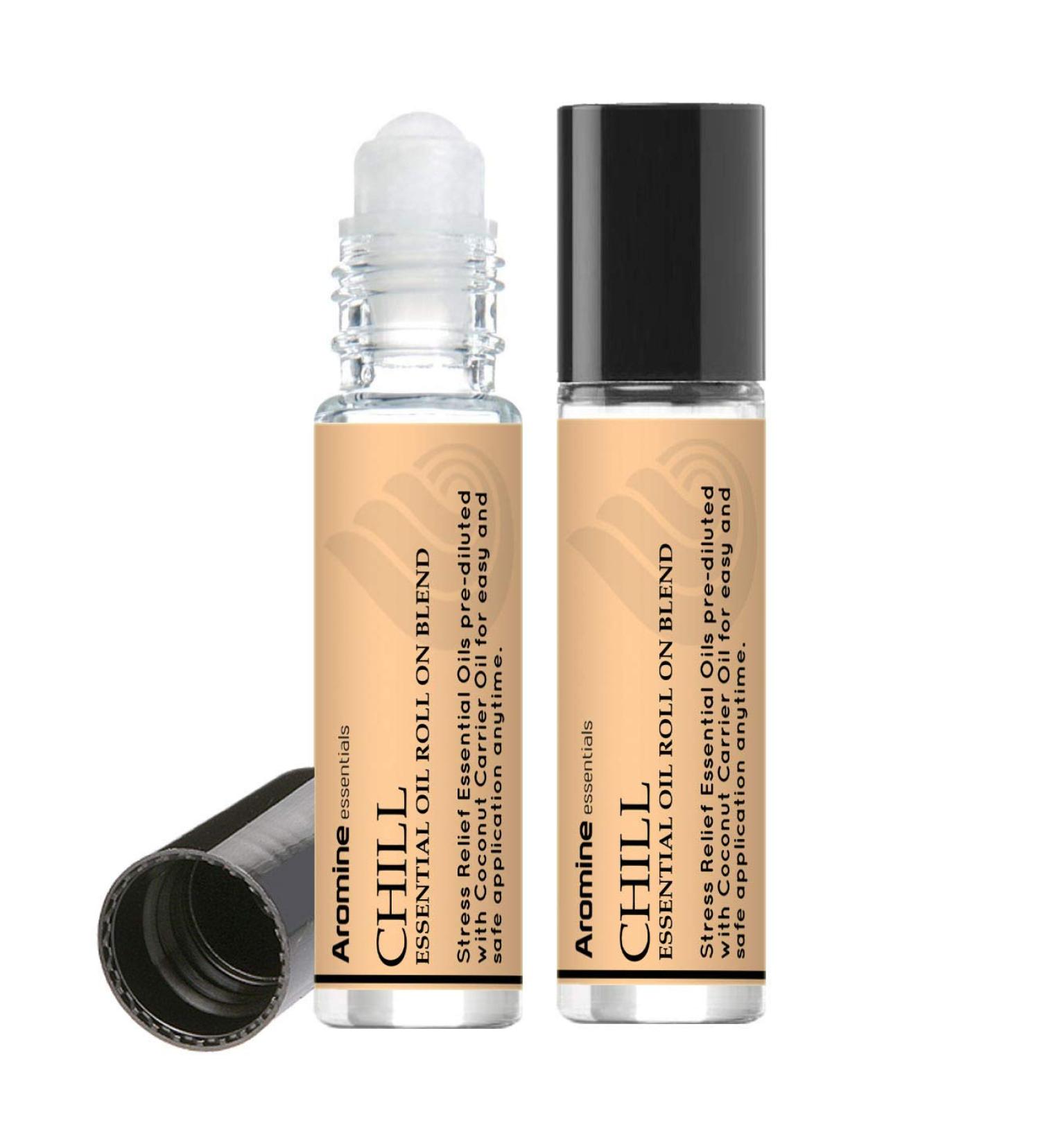 Chill Essential Oil Roll-On 10ml (2 Pack) - Stress Reducer & Relaxation - Pre-Diluted Aromatherapy - Buy Online on GoSupps.com
