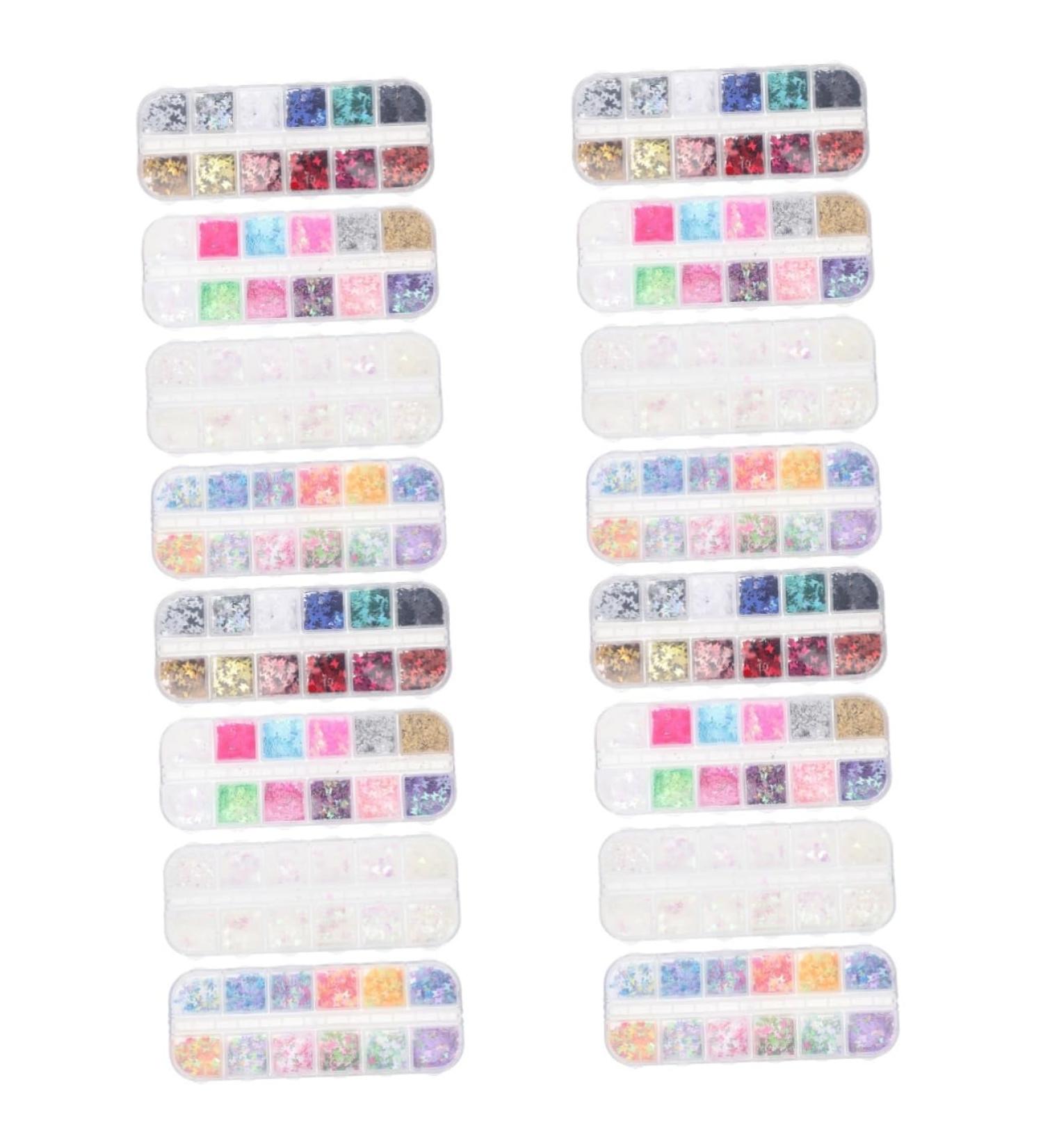 minkissy 16 Boxes Nail Art Sequins Accessories Nail Accessories Decor Summer Nail Decals 3d Nail Glitter Nail Jewels Rhinestones Manicure Tools Nail Sequins Nail Art Glitter Irregular Patch - Buy Online on GoSupps.com