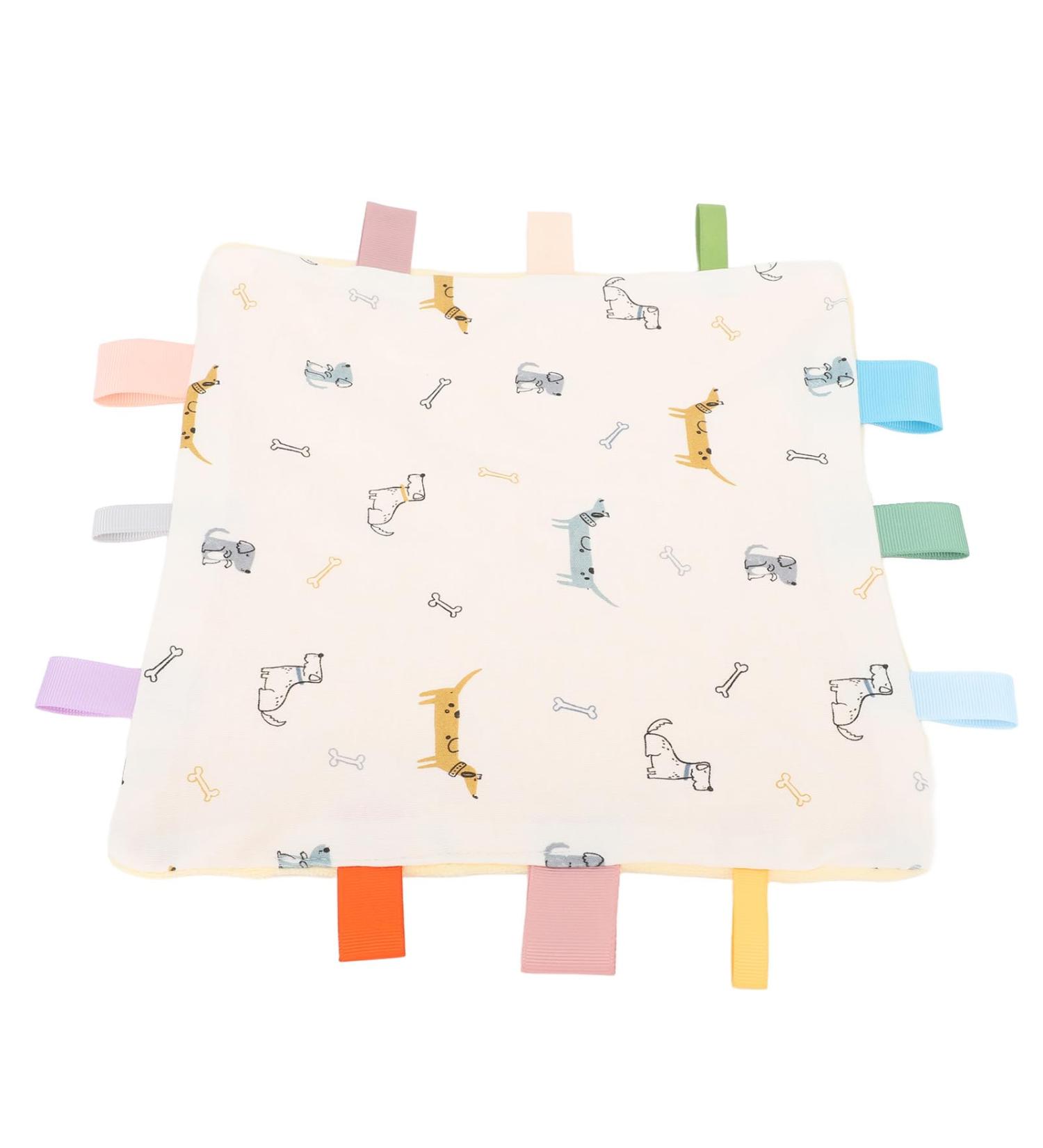 Comfort Towel for Toddlers - Soft Cotton Teething Ring & Saliva Towel with Beautiful Patterns | Ideal for Home & Outdoor (Dog) - International Shipping Available - Buy Online on GoSupps.com