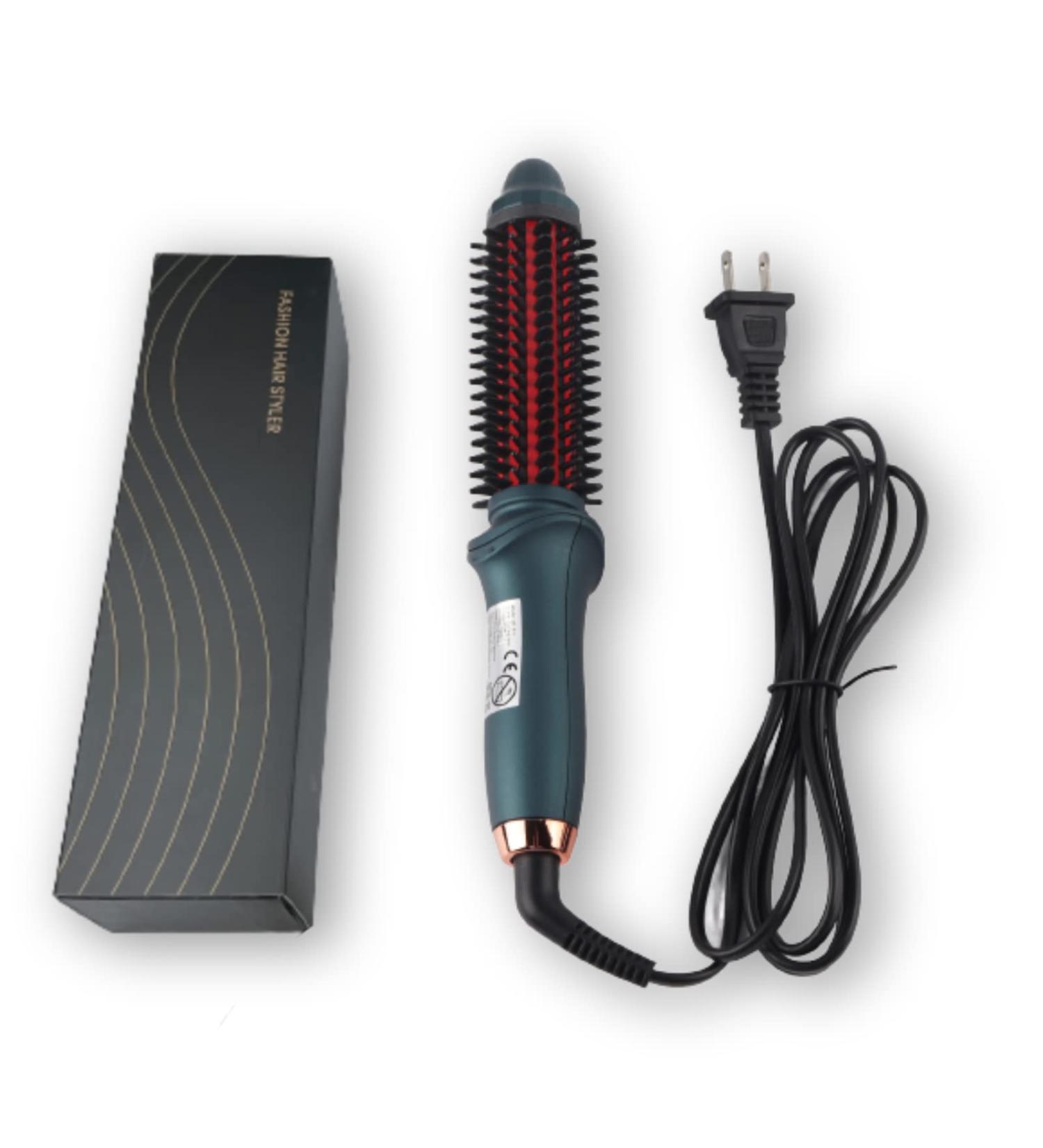Buy Curling Straight Brush 2 in 1 Thermostatic Hair Curler & Straightener Anti-Scald Portable Electric Brush for International Shipping - Buy Online on GoSupps.com