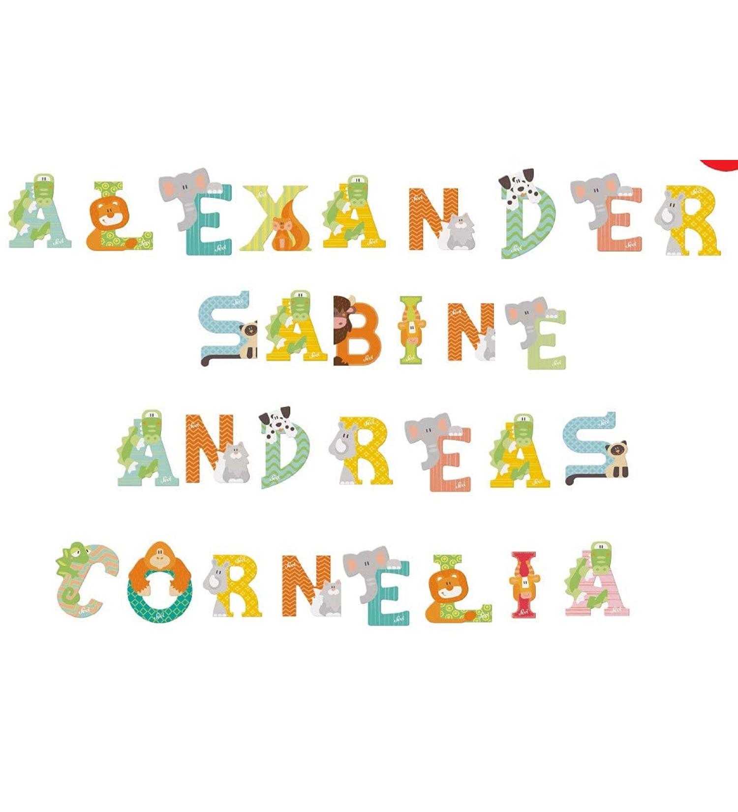 9 SEVI Wooden Animal Letters | Decorative Children's Door Letters & Gift Packaging | Unique Wooden Gifts - Buy Online on GoSupps.com