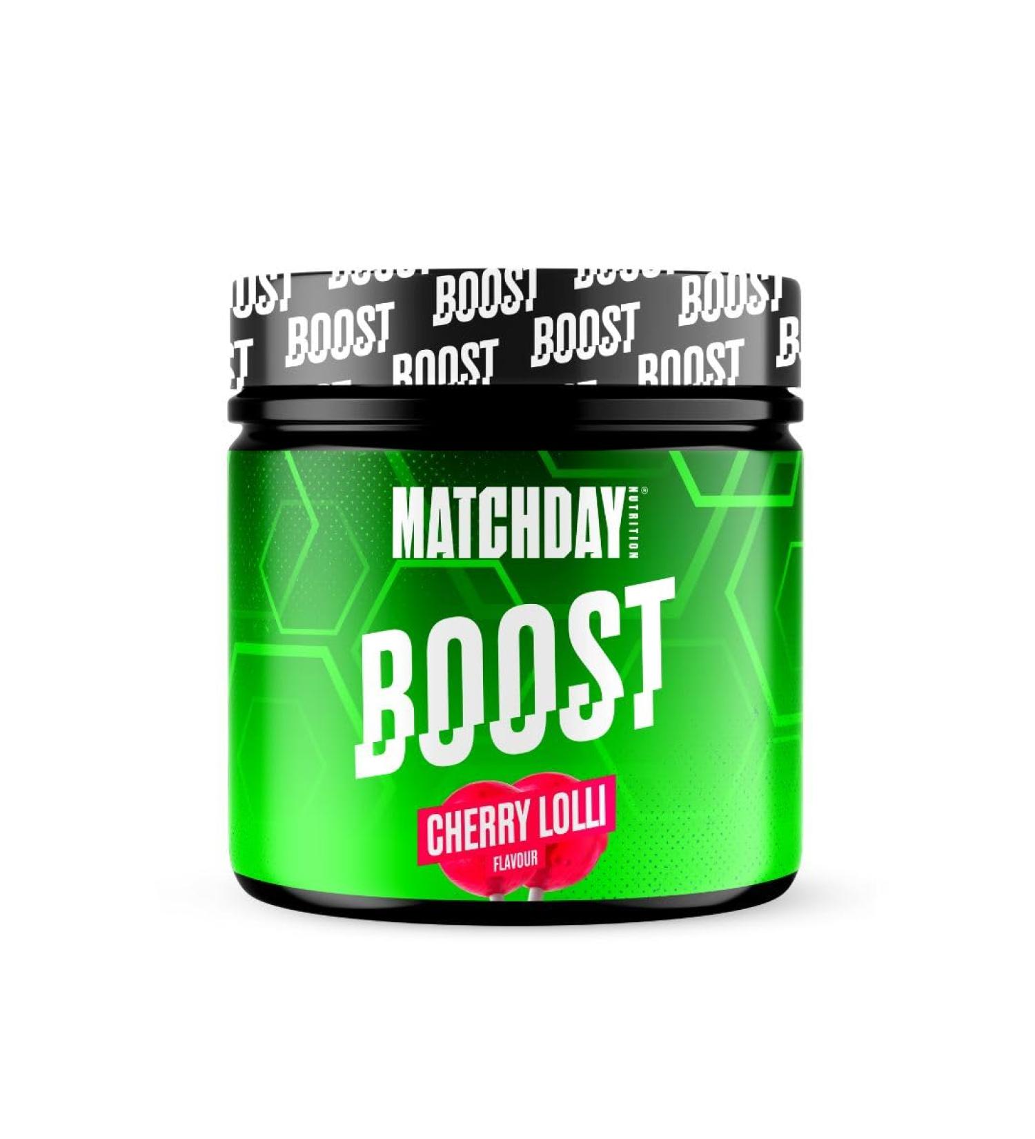 Matchday Nutrition Boost | 90 Minutes Full Throttle Football | ATP Booster with Amino Acids & Carbs | Speed Explosiveness & Endurance | 20 Portions Cherry Lollipop - Buy Online on GoSupps.com