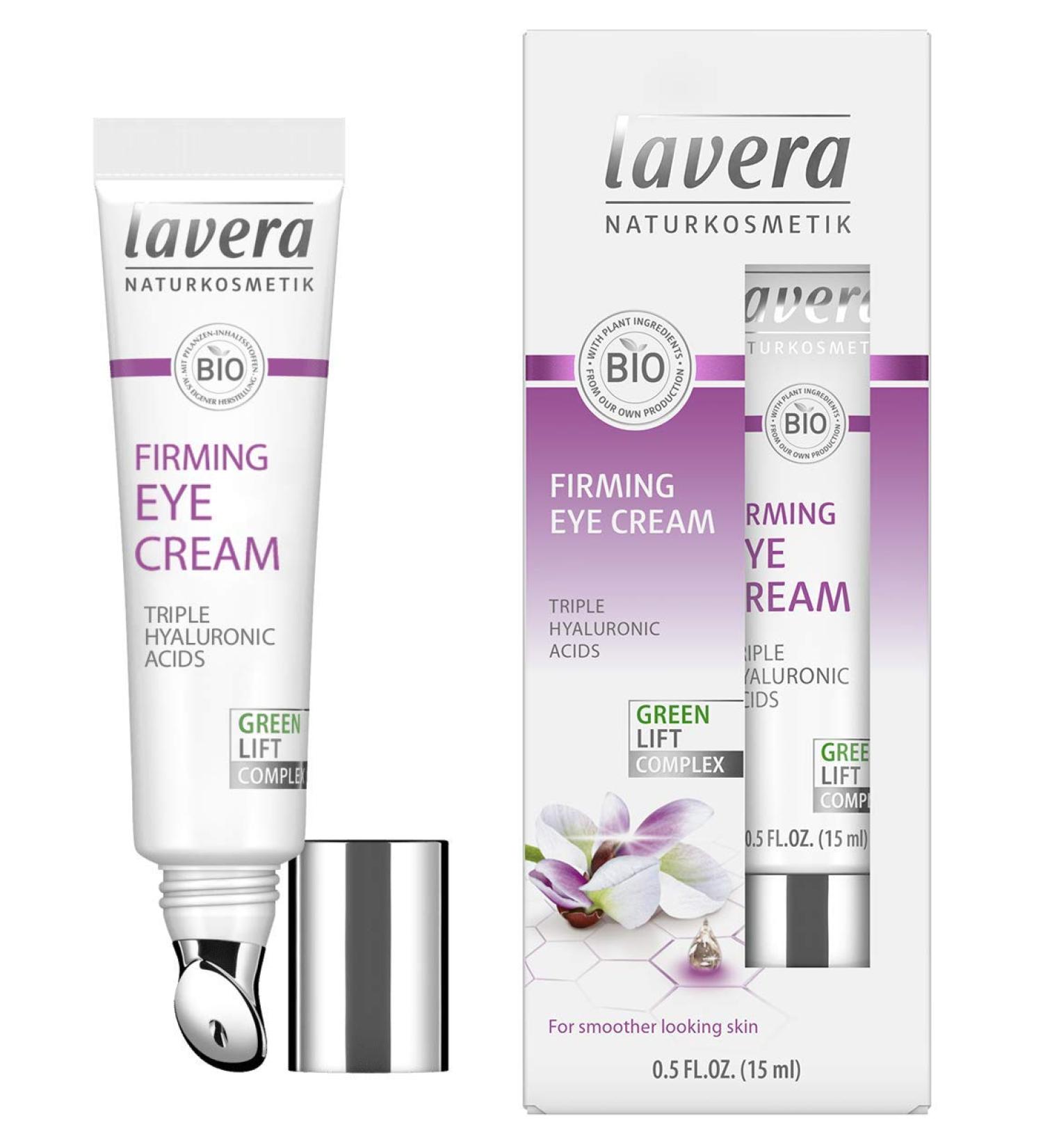 Lavera Firming Eye Cream | Moisturizing Treatment to Reduce Wrinkles, Fine Lines, Puffiness, Dark Circles & Bags | Day & Night | 0.5 Oz - Buy Online on GoSupps.com