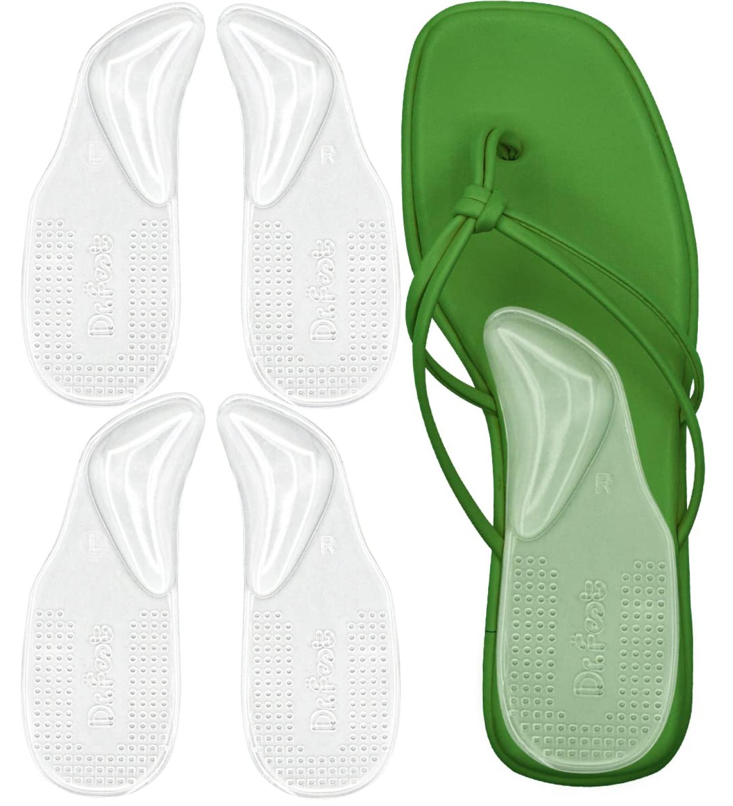 Dr. Foot Arch Support Inserts for Plantar Fasciitis Relief - Gel Arch Insoles for Men and Women - Small Clear - Buy Online on GoSupps.com