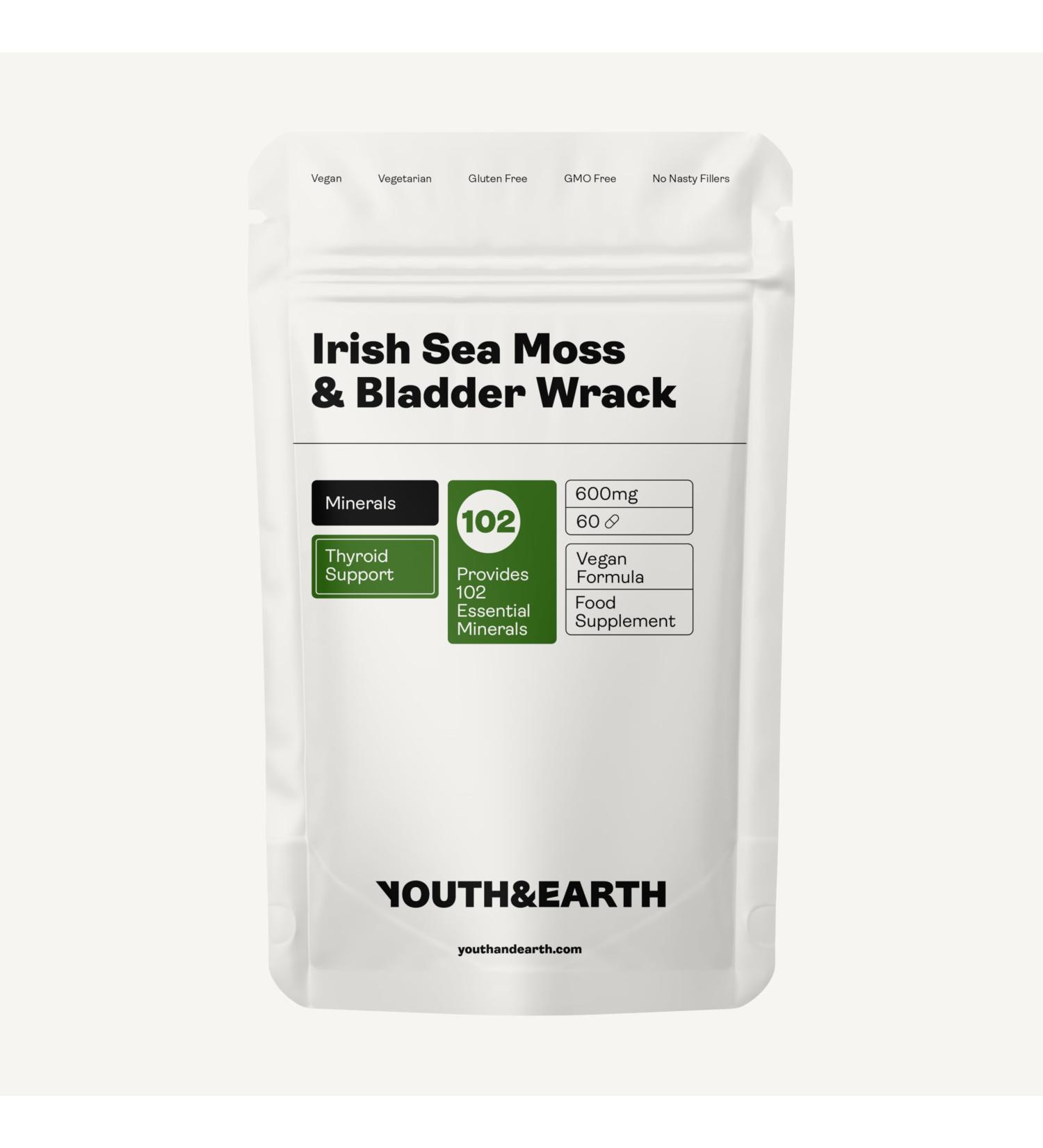  Youth & Earth Pack of 60 Irish Sea Foam 600mg Capsules - Buy Online on GoSupps.com