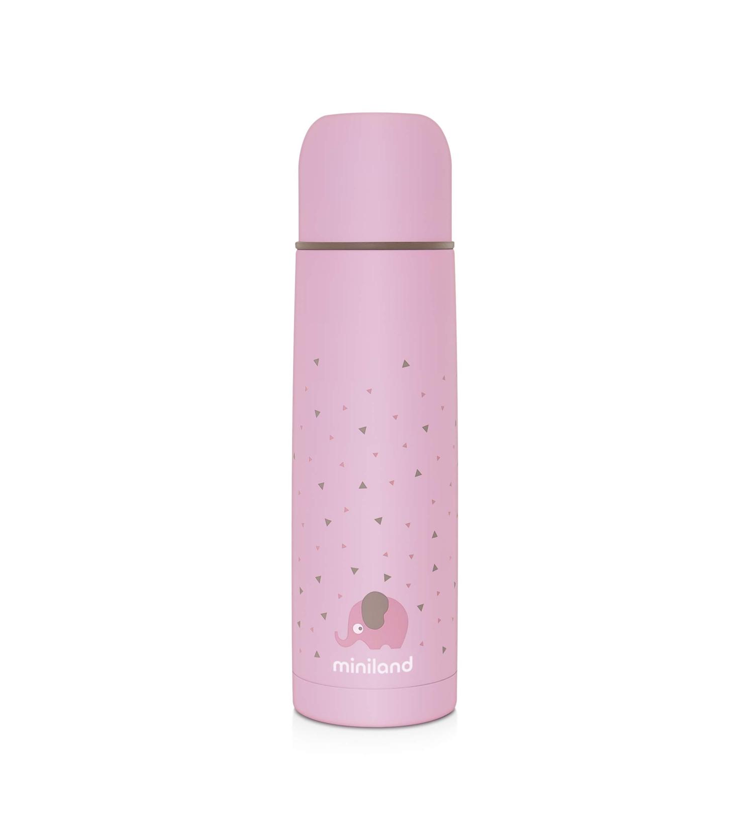 Miniland Insulated Bottle 500ml for Baby Food - Pink - Ideal for International Shipping - Buy Online on GoSupps.com