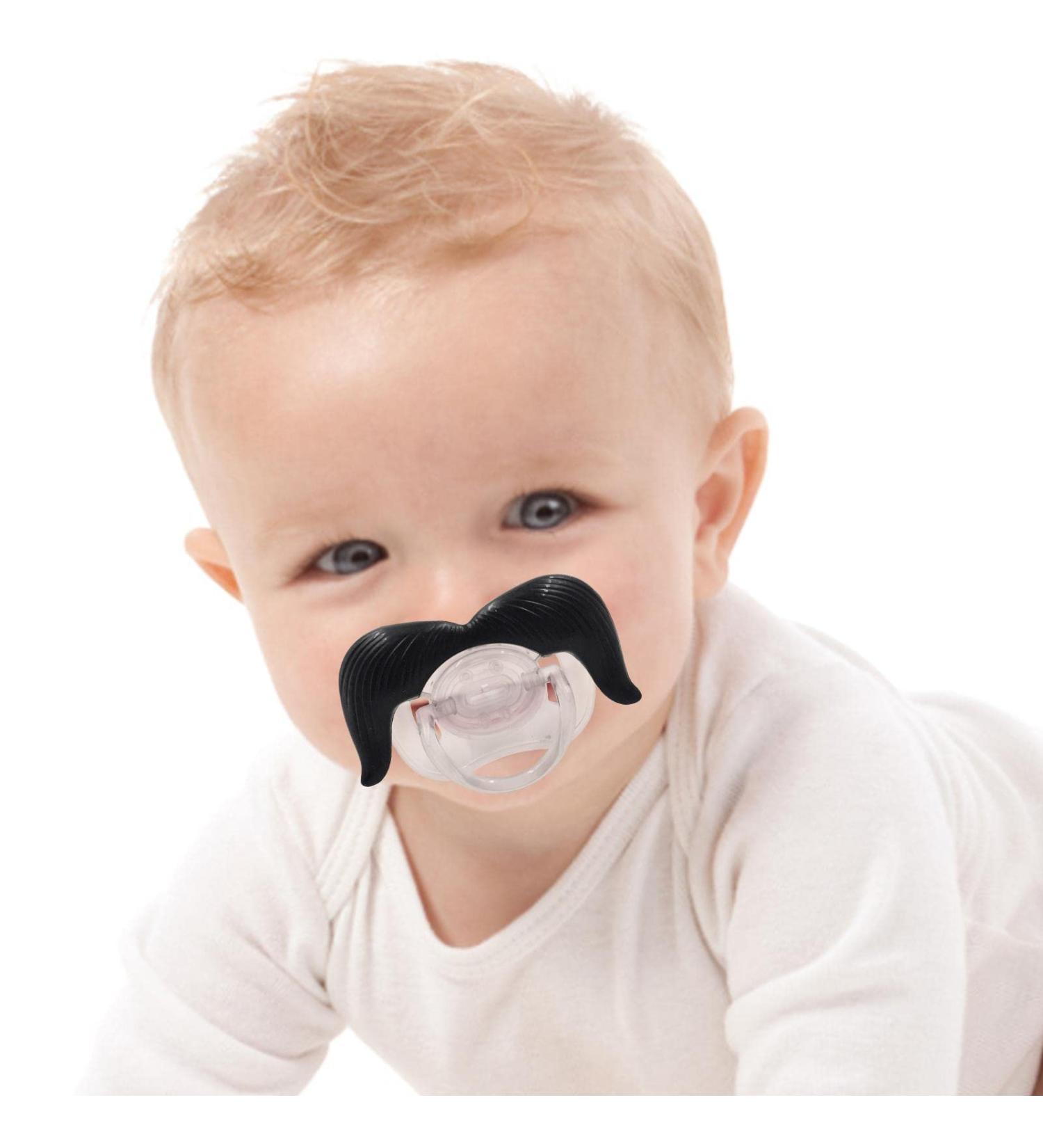 Wukesify Mustache Baby Pacifier | Funny Teeth Binky for 0-6 Months - Perfect Gift for Boys & Girls - Buy Online on GoSupps.com