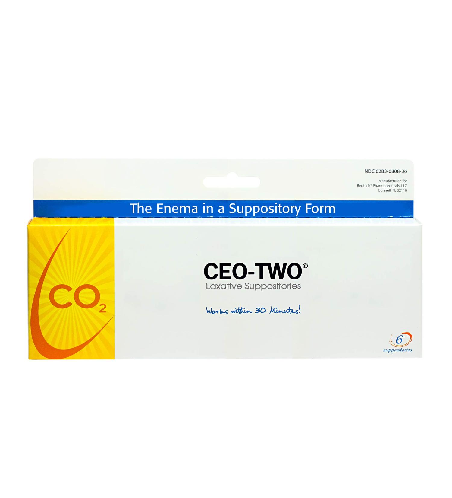 Beutlich CEO-Two Laxative Suppositories (6 ct. Box 1.00) 1 Count (Pack of 1) 1.0