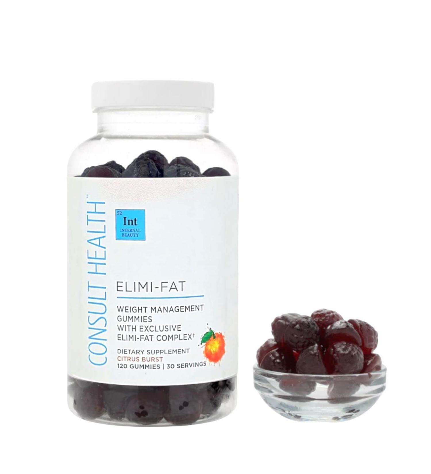 Consult Health ELIMI-Fat Weight Management Gummies - Citrus Burst 120 Gummies (30 Servings) - Apple Cider Vinegar & Blood Orange Extract - Buy Online on GoSupps.com