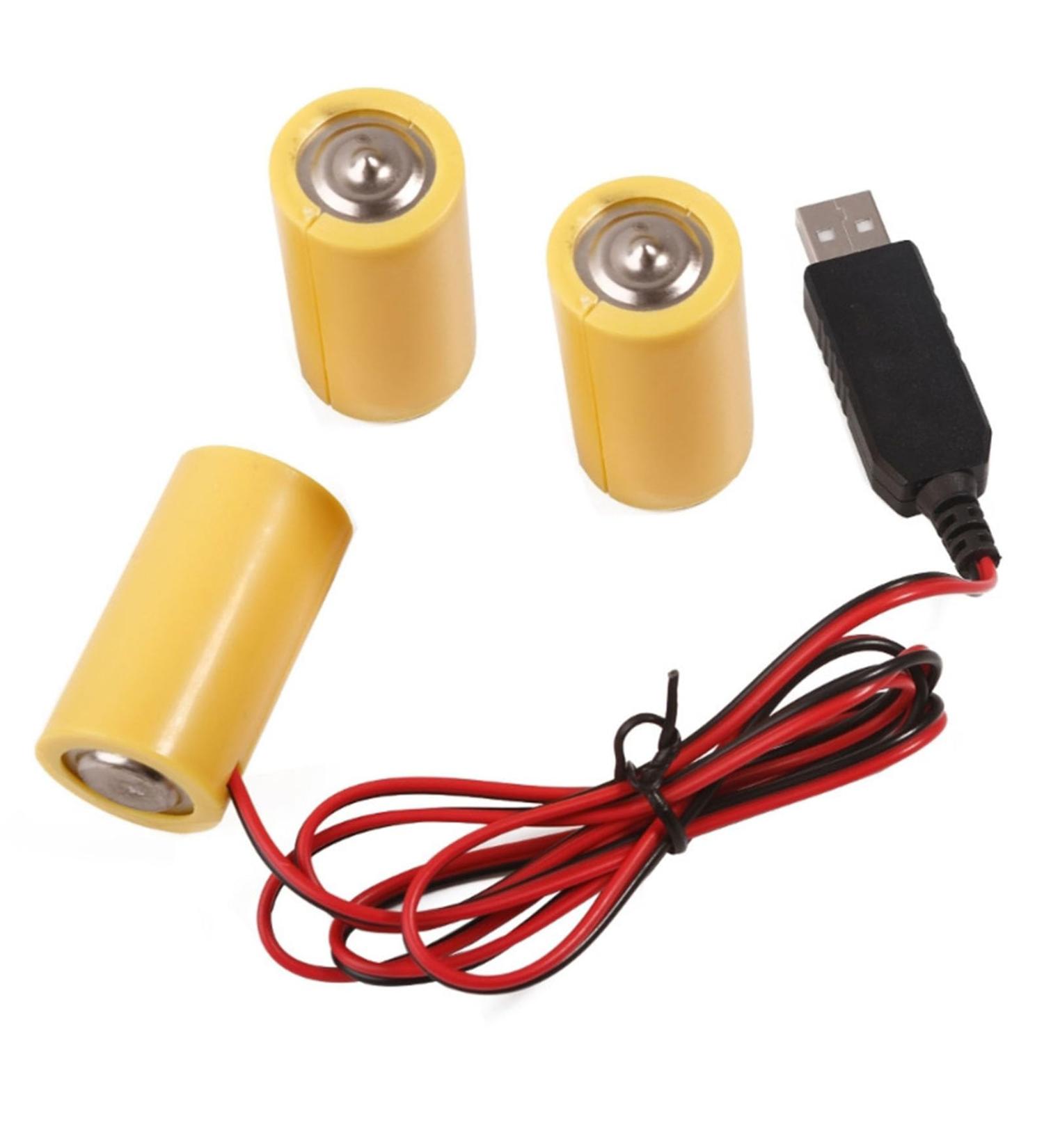 USB to 4.5V LR14 C Battery Eliminator - Power Supply Cable for Toy Controllers & Water Heaters | International Shipping Available - Buy Online on GoSupps.com