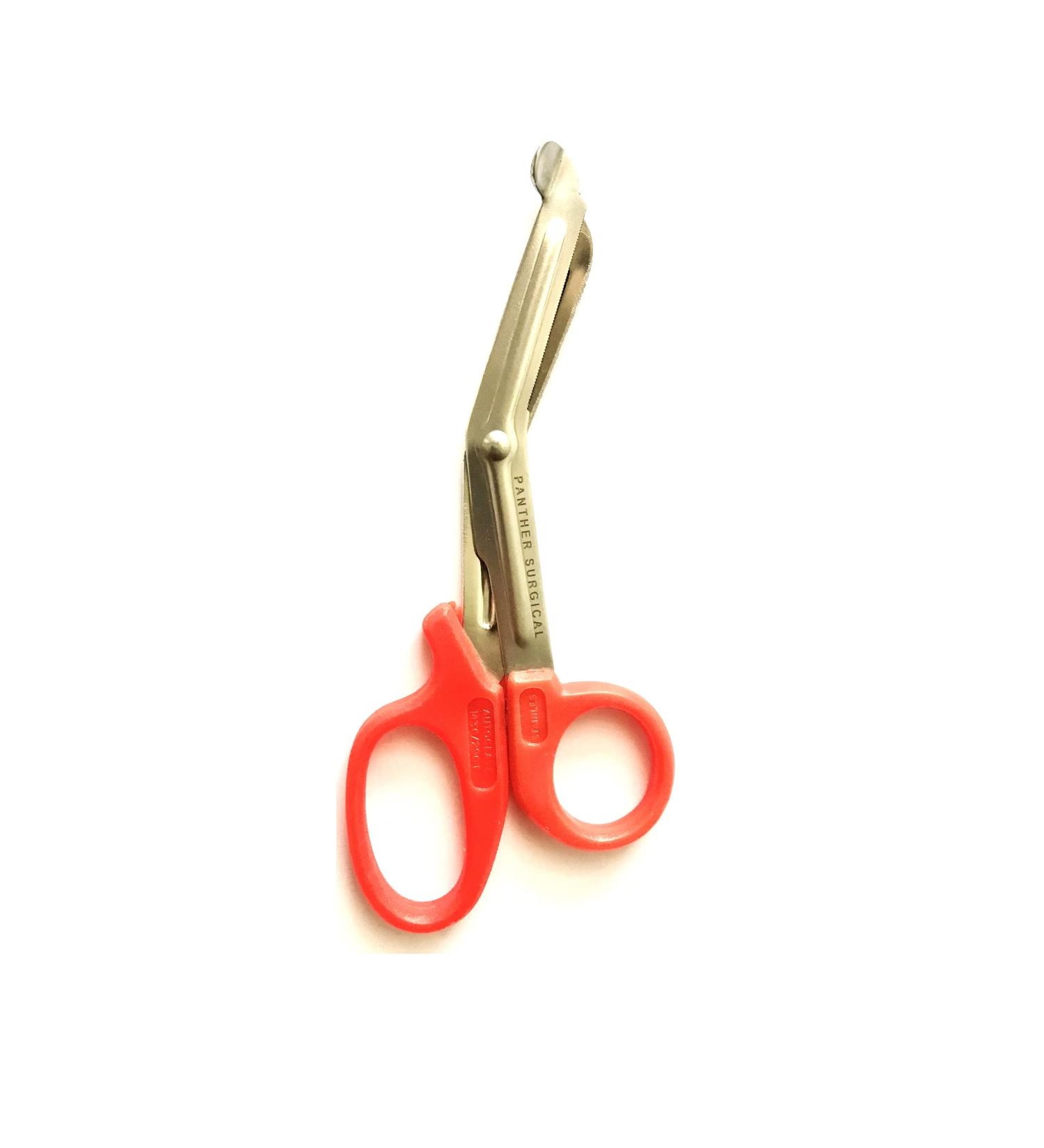 Panther Surgical Lister Bandage Scissor 5.5 Inch - Orange Plastic Handle Nursing Trauma Scissors - Buy Online on GoSupps.com