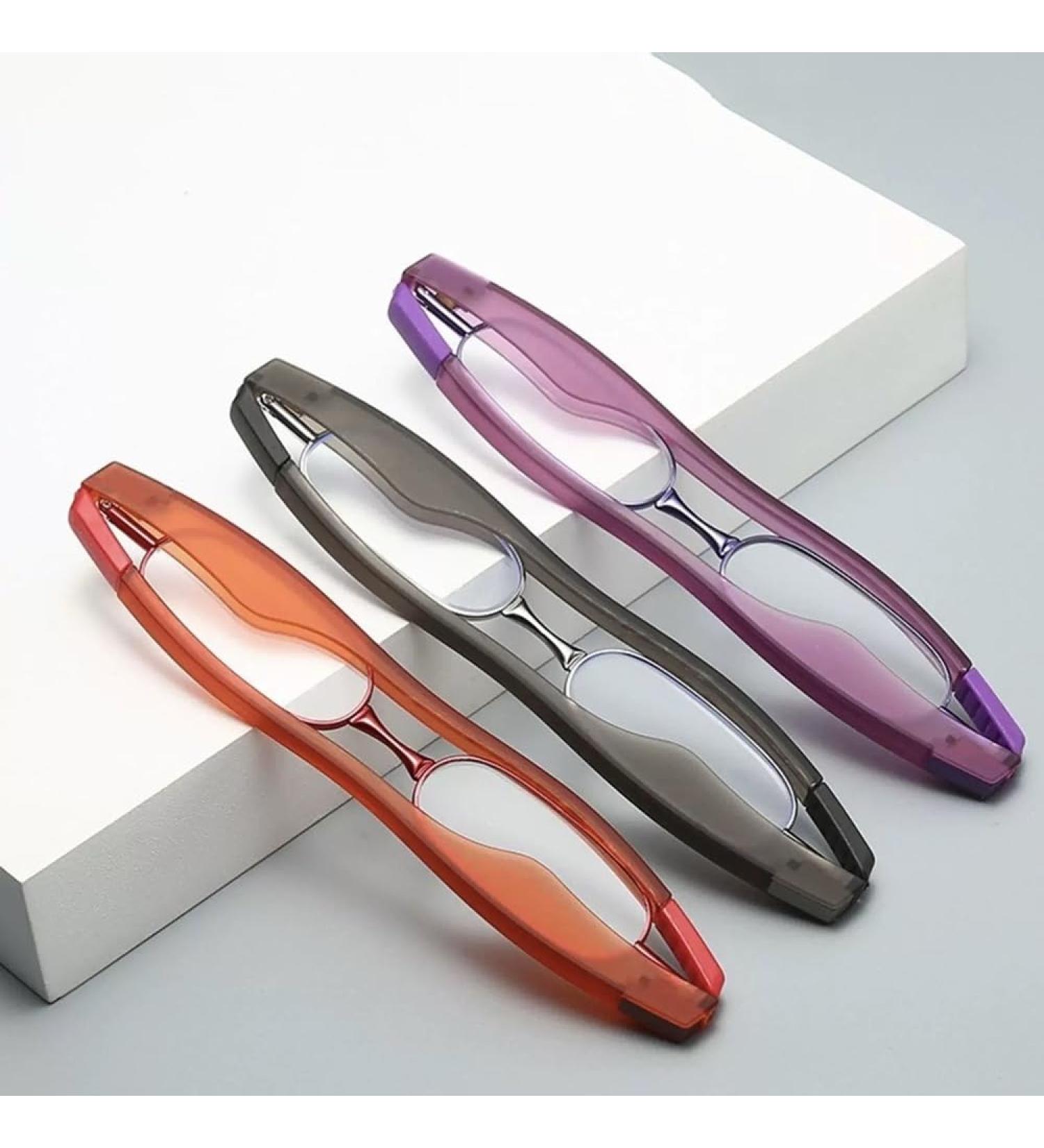 Stylish Folding Thin Reading Glasses for Men & Women - Lightweight Compact Eyeglasses in Gray (1.0 to 3.0 - Buy Online on GoSupps.com
