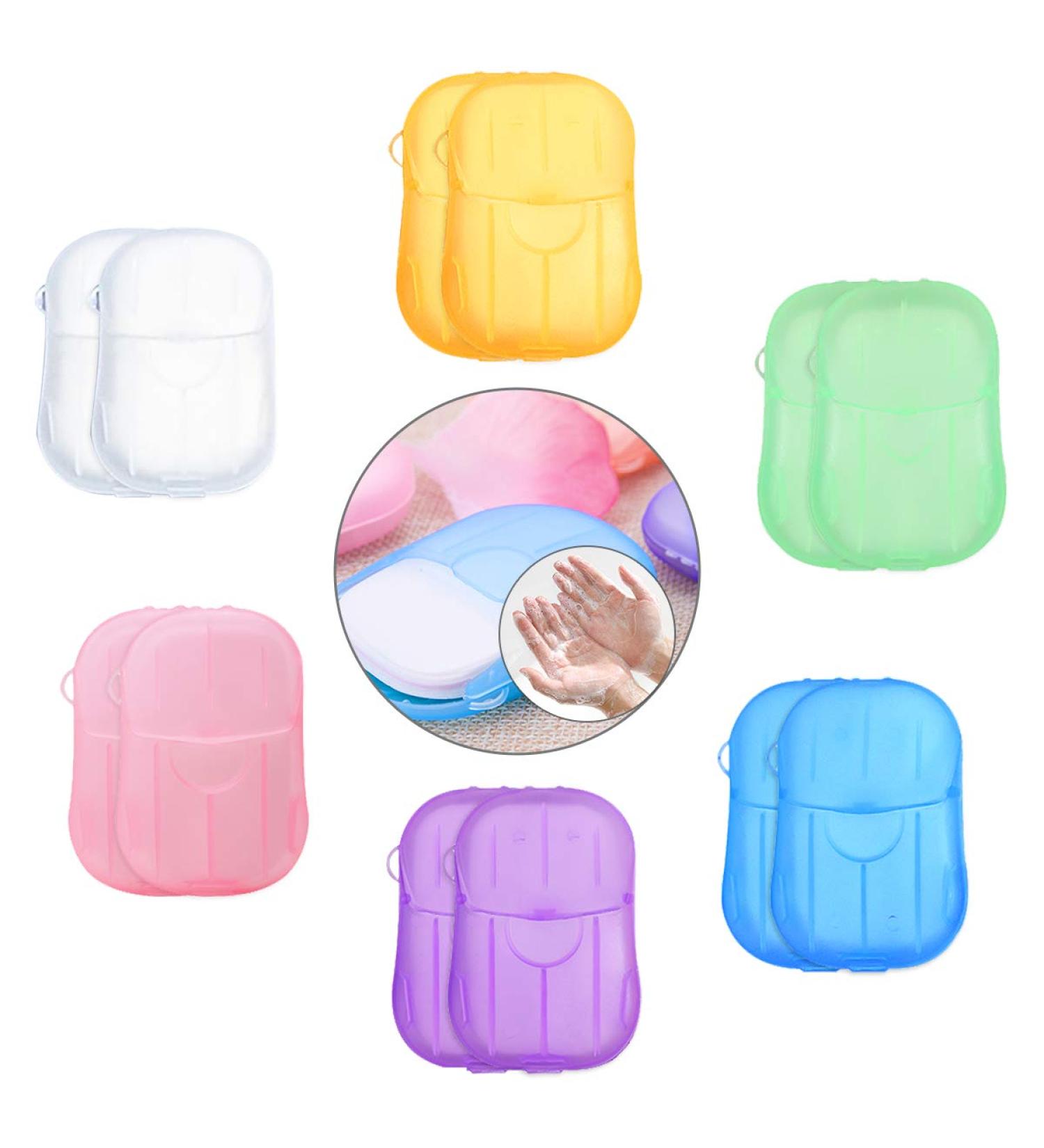 Tankerstreet 12-Piece Portable Soap Leaves - 240 One-Way Paper Soap Sheets for Camping Hiking Travel - Eco-Friendly Plastic Box (6 Colors) - Buy Online on GoSupps.com