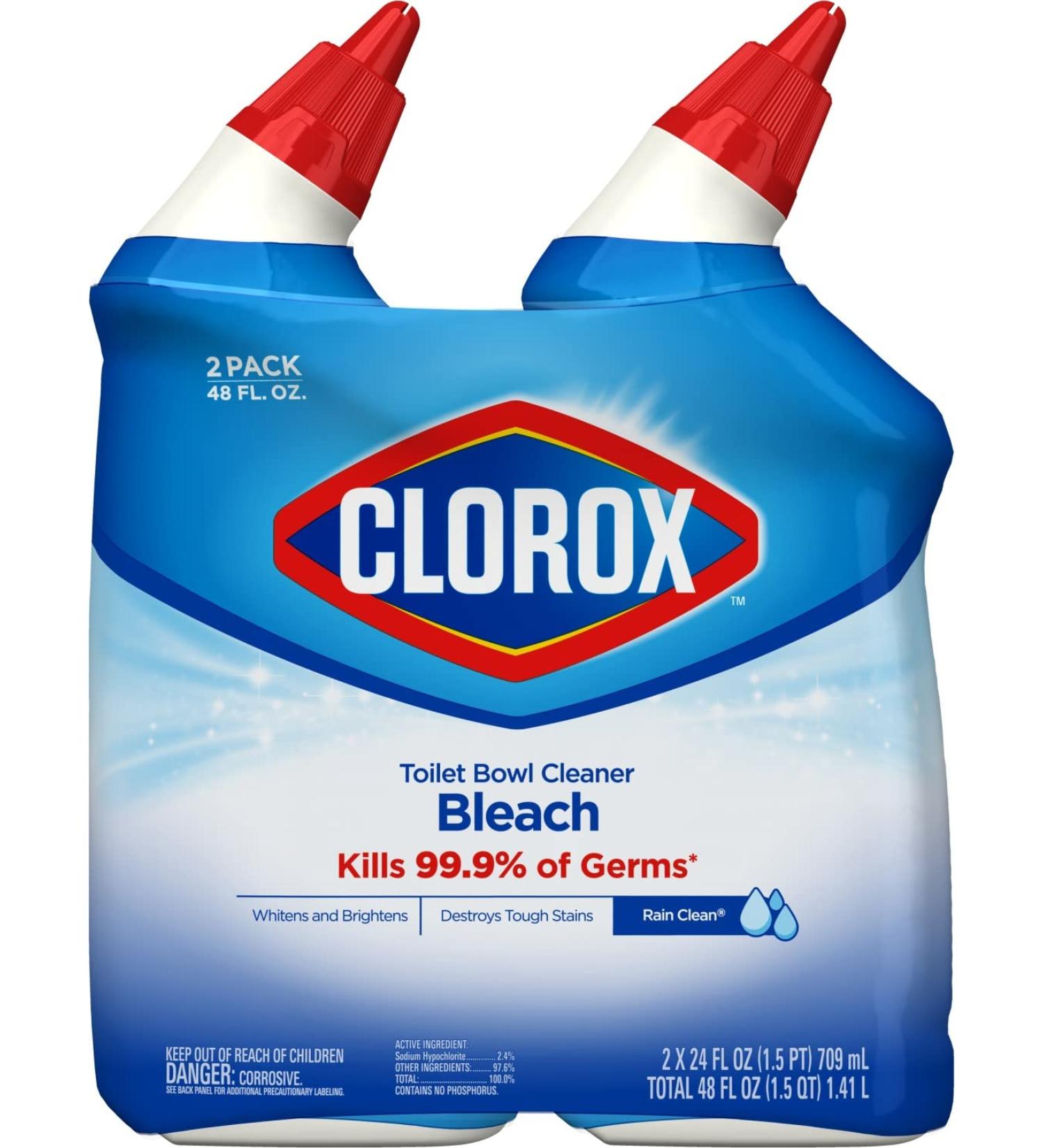 Clorox Automatic Toilet Bowl Cleaner, Rain Clean - 24 Ounces (Pack of 2) - Buy Online on GoSupps.com