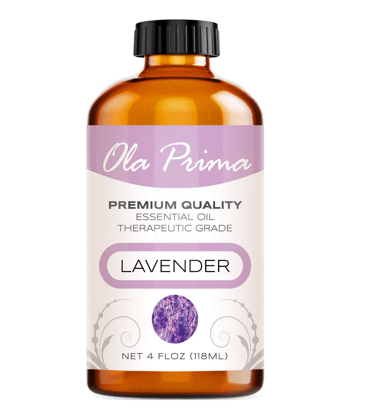Ola Prima Lavender Essential Oil 4oz - Pure and Natural - 4 Fluid Ounces - Buy Online on GoSupps.com