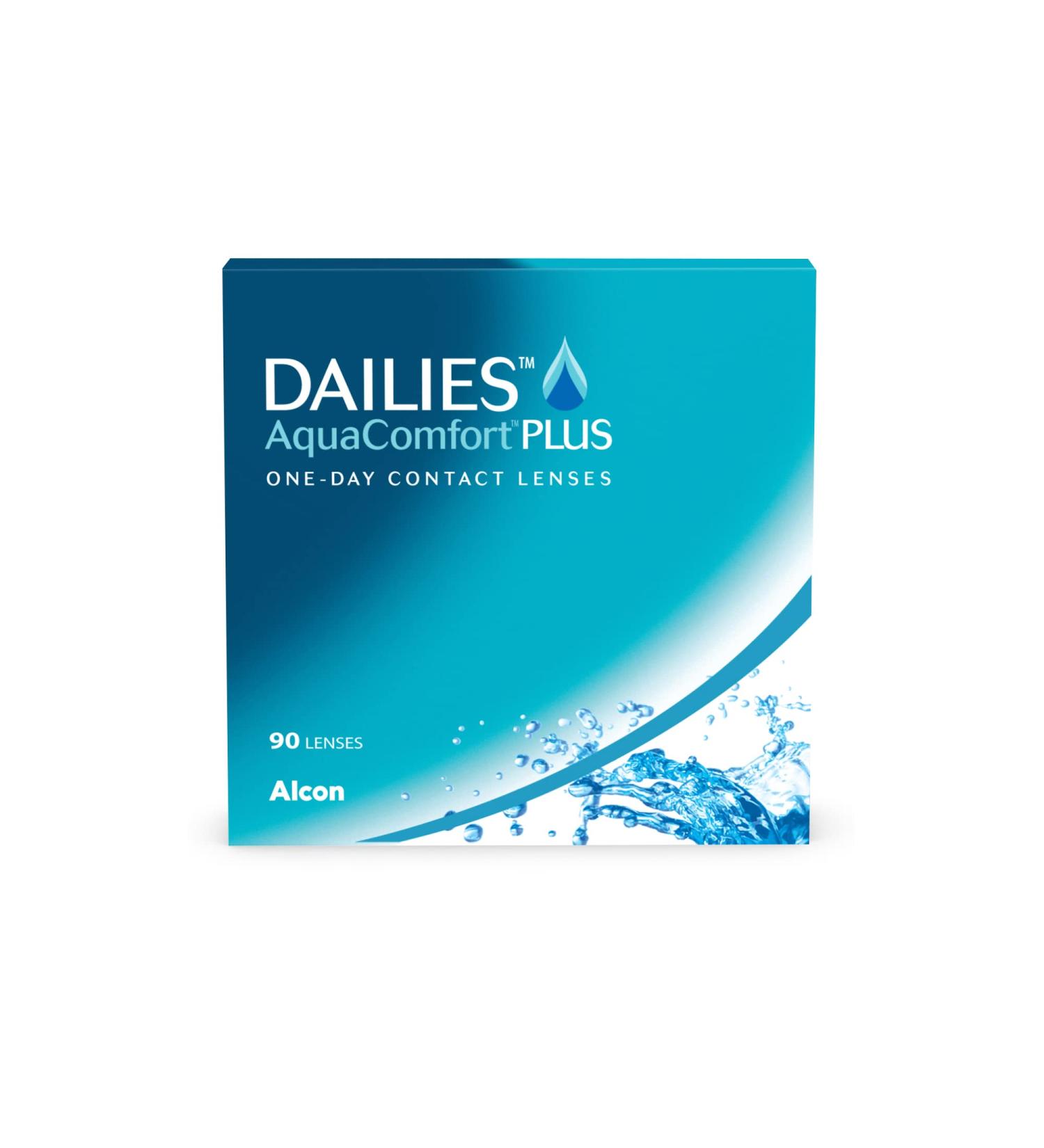Buy Dailies AquaComfort Plus Daily Lenses - 90 Soft Contact Lenses | BC 8.7 mm DIA 14.0 mm +2.25 Diopters International Shipping Available - Buy Online on GoSupps.com