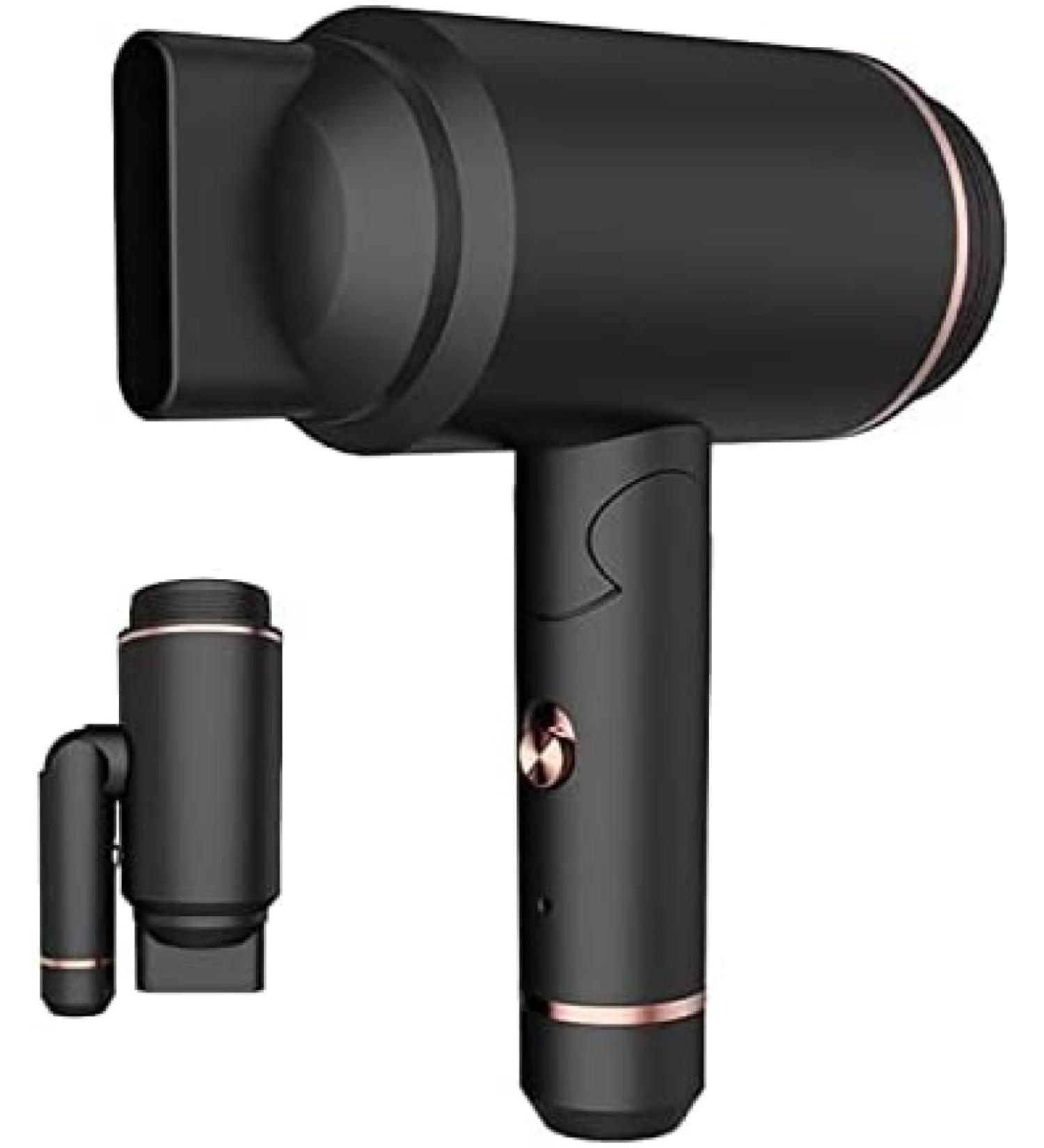 Wireless Rechargeable Hair Dryer Foldable Travel Hair Dryer Mini USB Hot/Cold Air Hair Dryer for Women Kids Camping Beaches Black Constructive23 - Buy Online on GoSupps.com