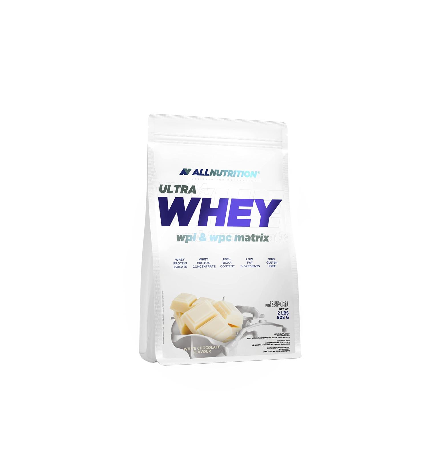 ALLNUTRITION Whey Ultra Protein - 908g White Chocolate | Premium Bodybuilding Protein Powder for Optimal Muscle Growth - Buy Online on GoSupps.com