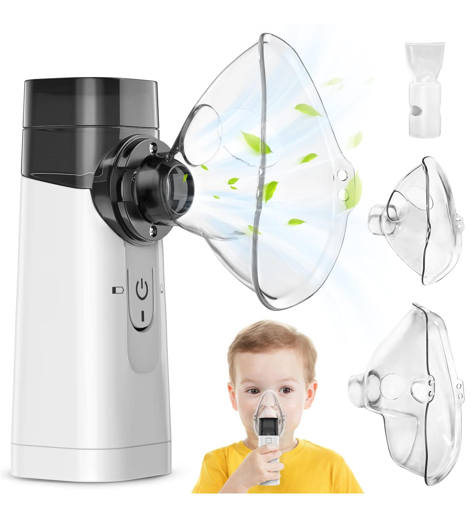Portable Inhalation Device Set | Noiseless Treatment for Respiratory Diseases | Child & Adult Inhalator Venerbler - Buy Online on GoSupps.com