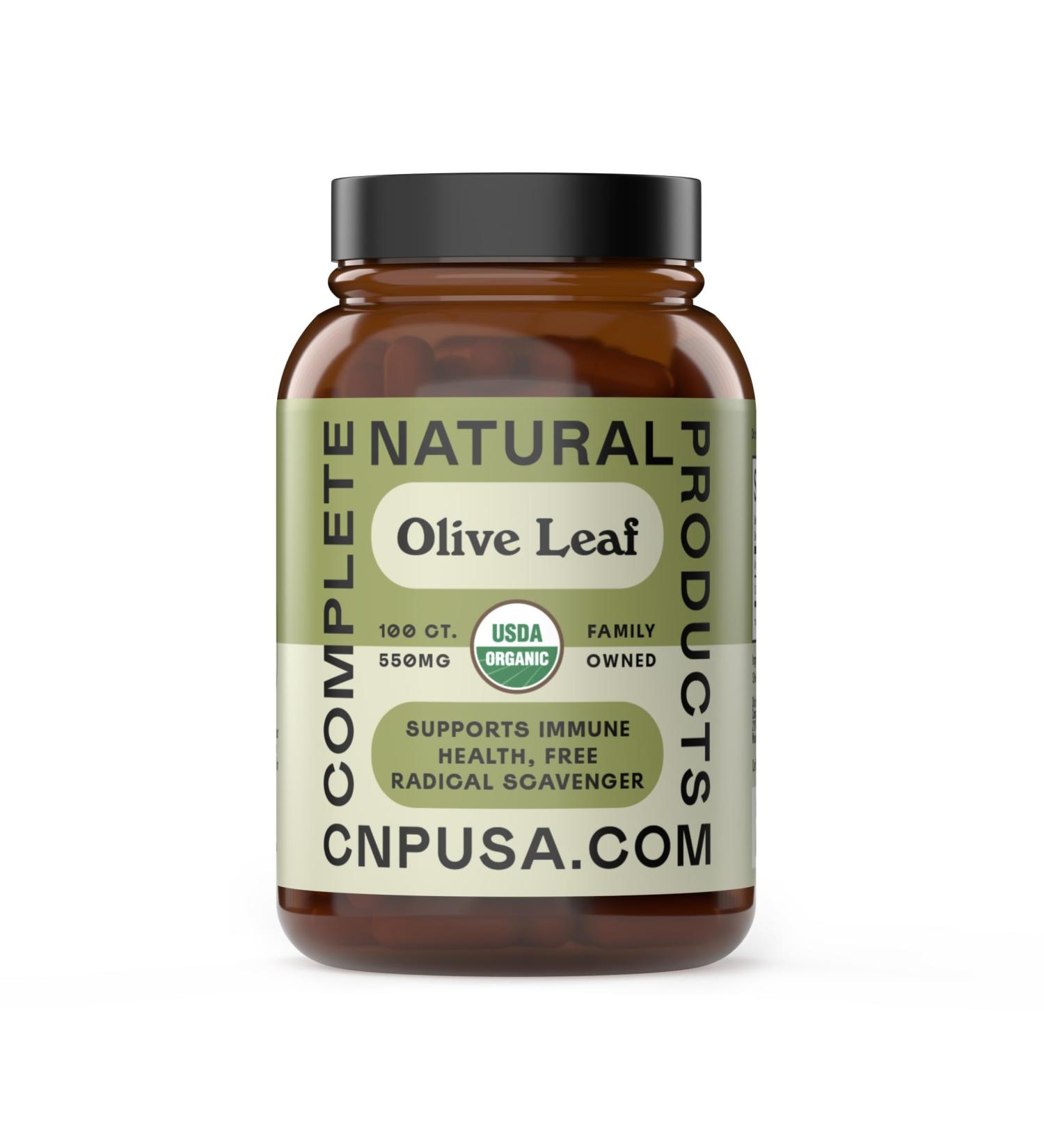 Complete Natural Products Organic Olive Leaf Capsules - 550mg, 100 Count, 1100mg per Serving 100 Count (Pack of 1) - Buy Online on GoSupps.com