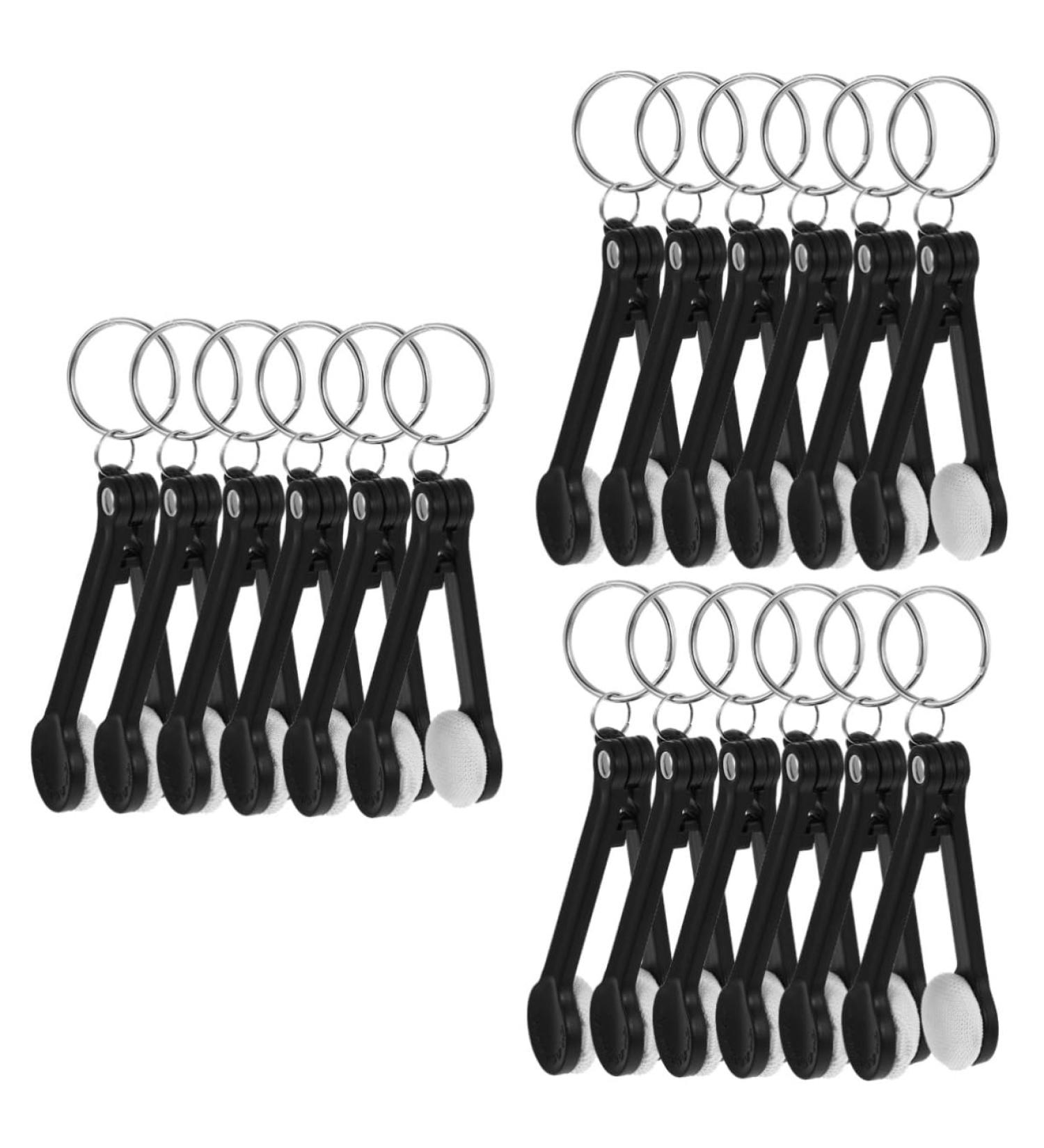 FOMIYES 18 Pcs Travel Keychain Glasses Wipe & Cleaner - Portable Eyeglasses Cleaning Clips & Cloth for Lens Care - Buy Online on GoSupps.com