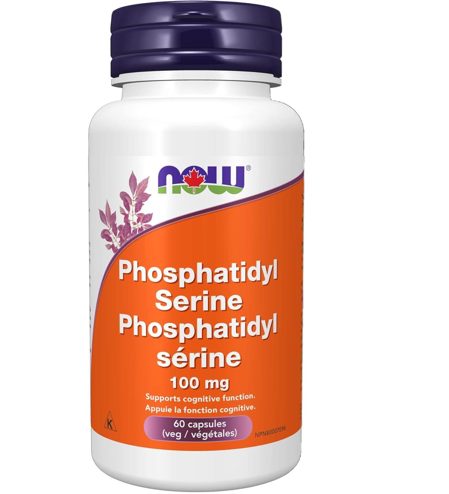 NOW Phosphatidyl Serine Capsules 100mg 60 Count - Buy Online on GoSupps.com