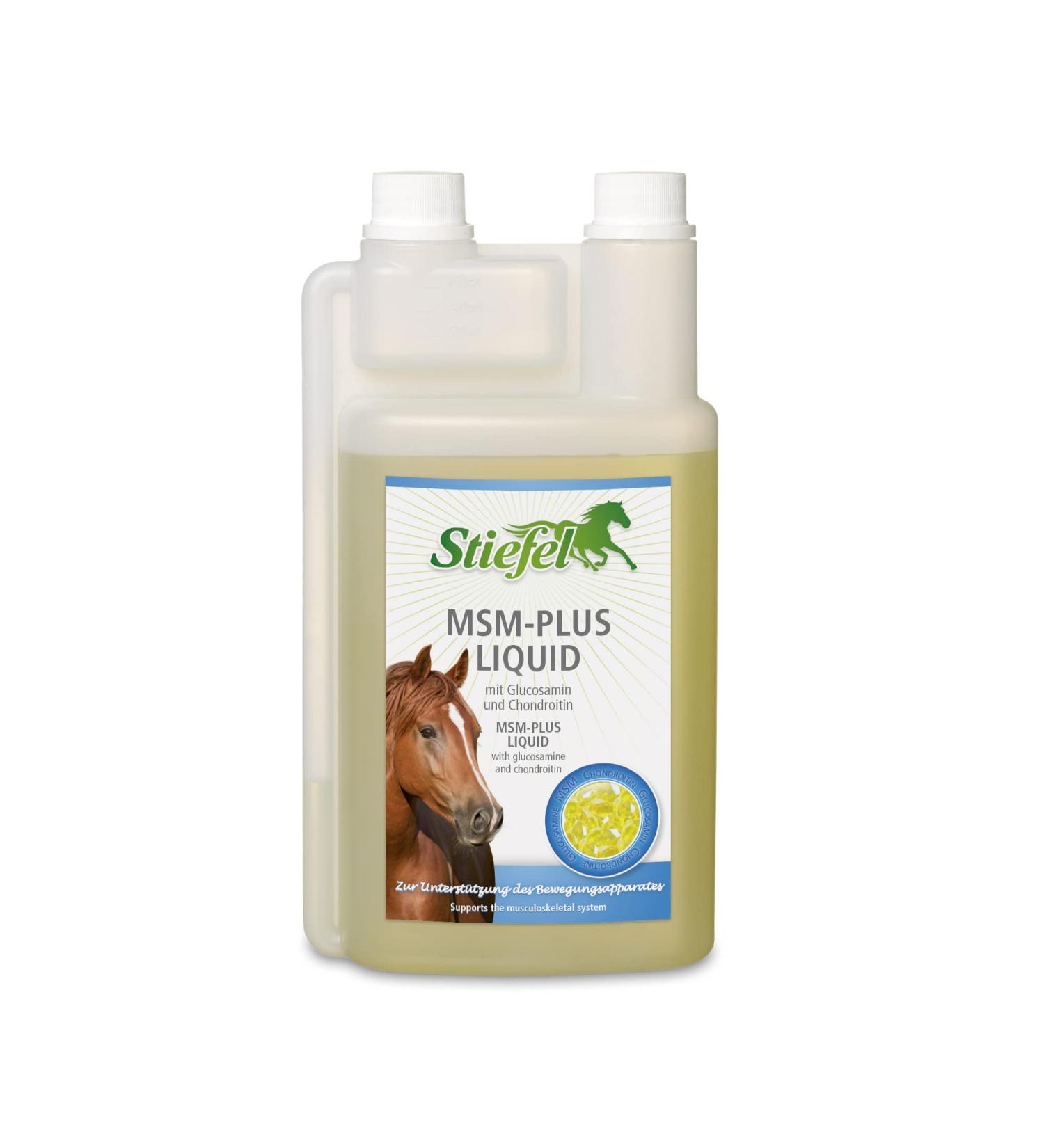 Buy MSM-Plus Liquid for Horses | Support Musculoskeletal Health with MSM Glucosamine & Chondroitin | 1L Joint Health Supplement - Buy Online on GoSupps.com
