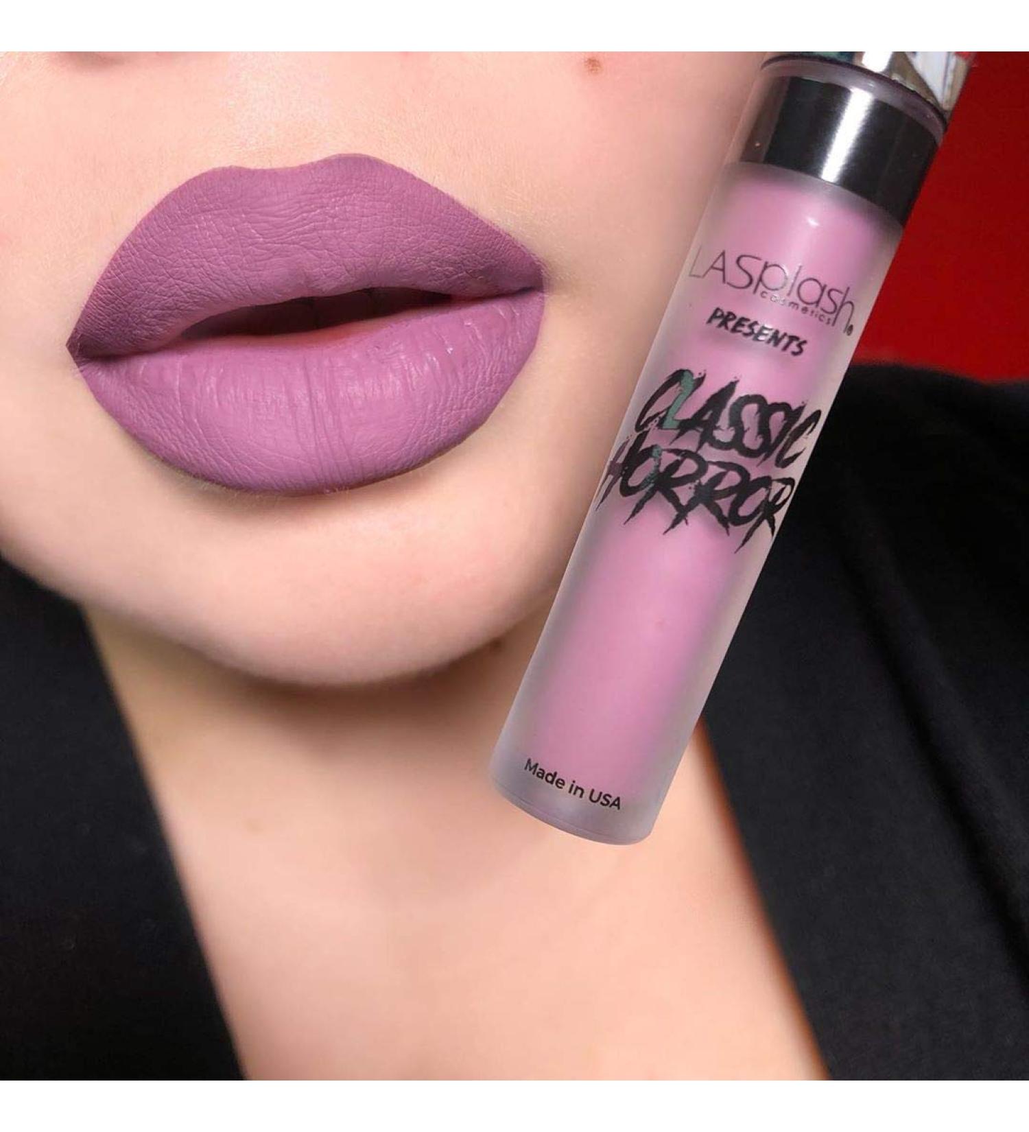 LA Splash Cosmetics Waterproof Matte Purple Lipstick - Classic Hollywood Horror Collection 2017 LIMITED EDITION (Mina) - Buy Online on GoSupps.com