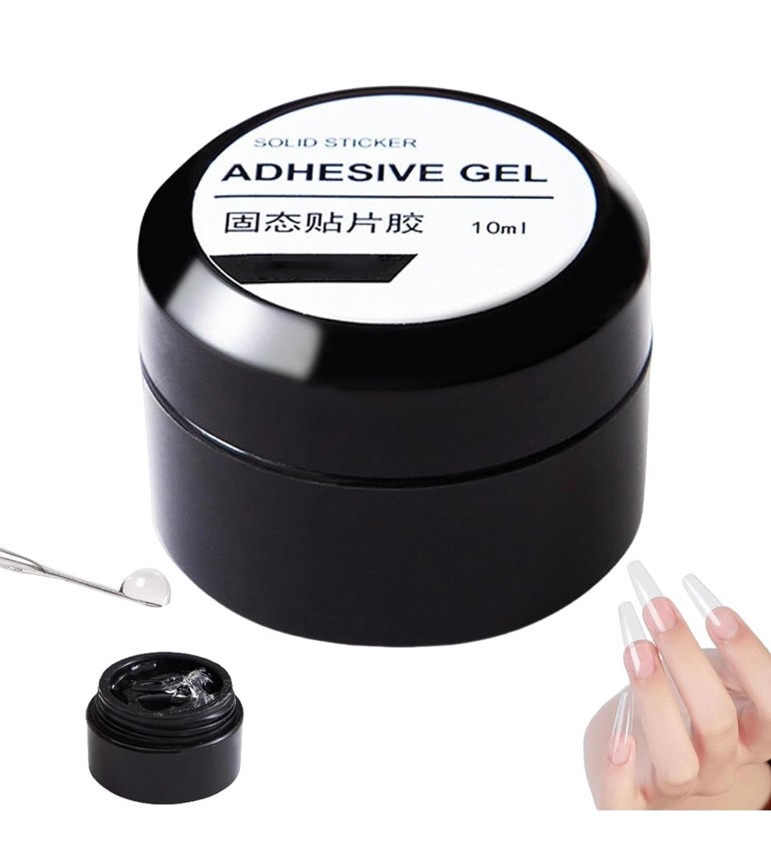 Solid nail glue clear hard gel for nails | Clear solid nail glue gel for nail tips - 10ml glue gel for nail tips po - Buy Online on GoSupps.com