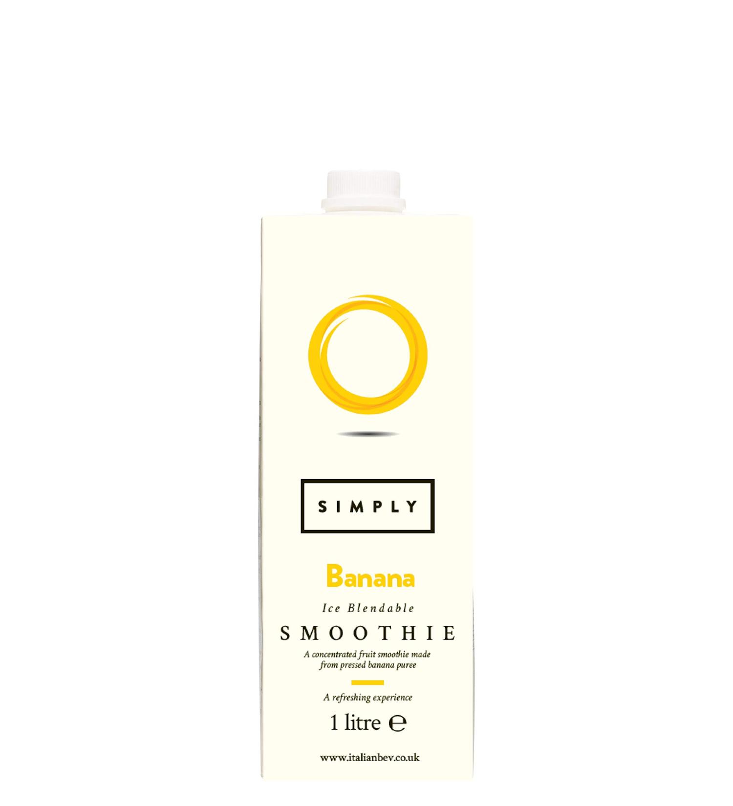 Banana Smoothie Concentrate (1L) - Vegan Blendable Mix with Real Fruit Puree - Buy Online on GoSupps.com