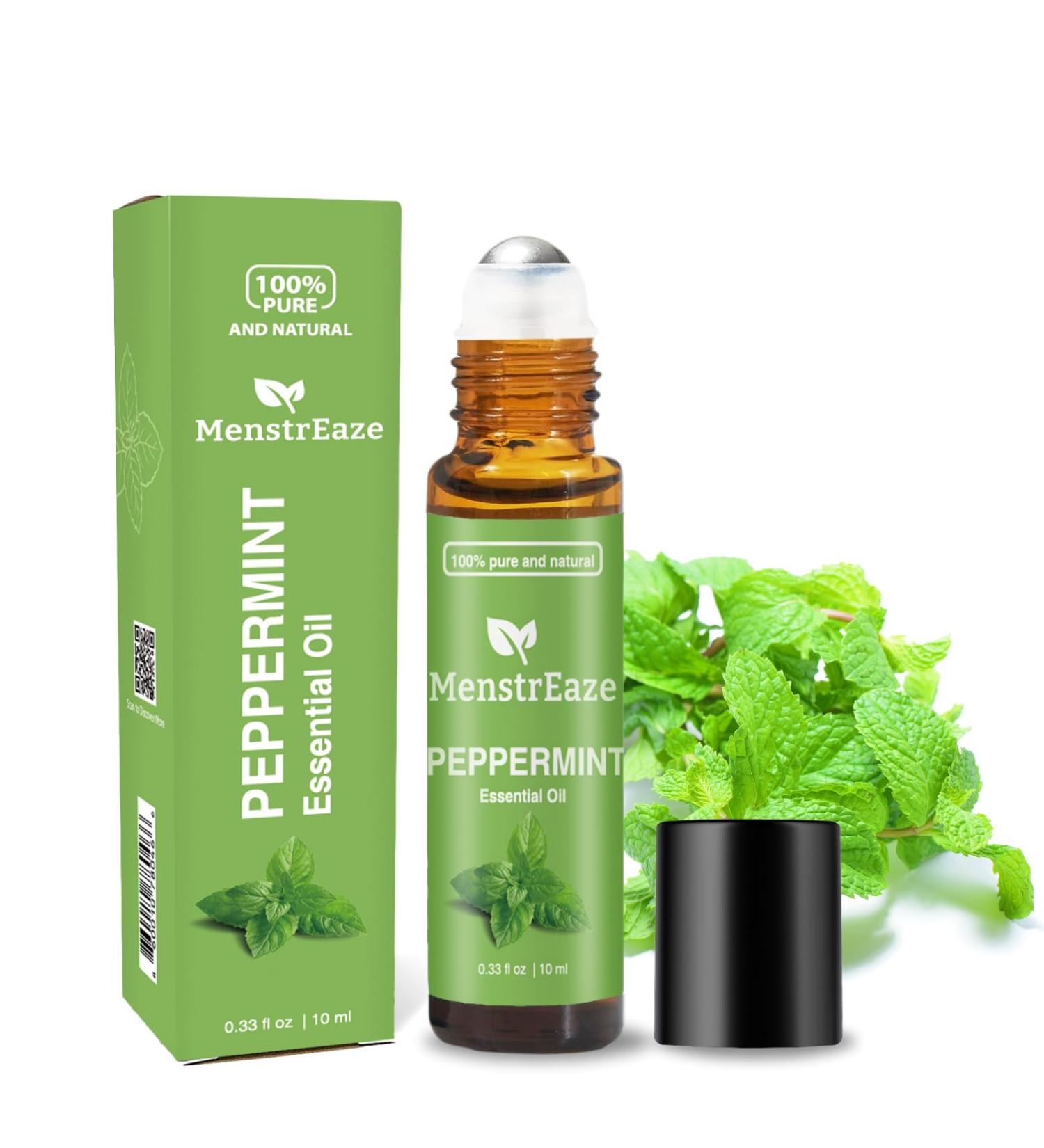 Peppermint Essential Oil Roll On Migraine & Headache Support High Potency Mentha Piperita 100% Pure Natural Refreshing and Calming Nausea Support 10ml - Buy Online on GoSupps.com