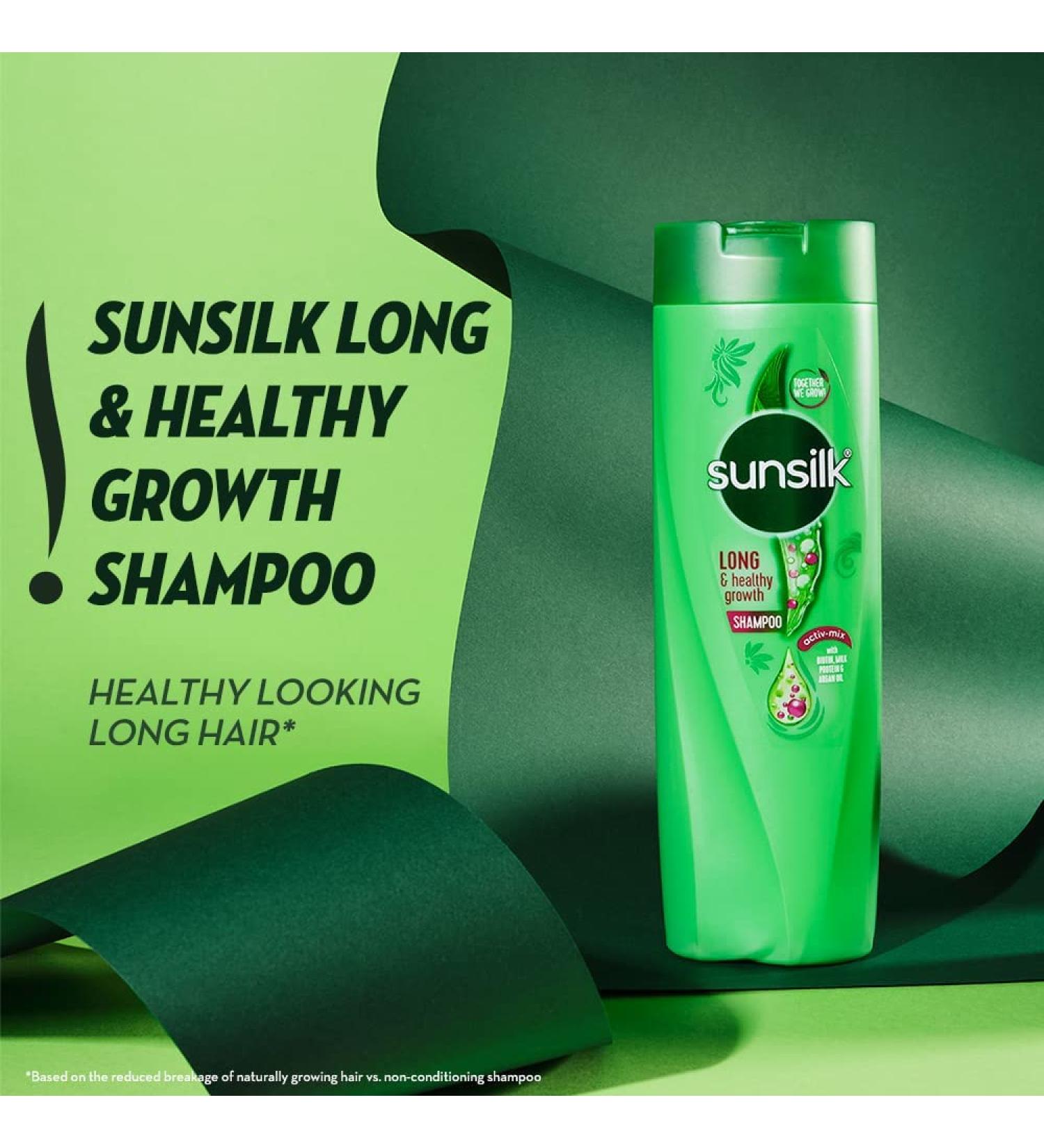 Sunsilk Long & Healthy Growth Shampoo 360ml - Nourish & Strengthen Your Hair | Buy Internationally - Buy Online on GoSupps.com