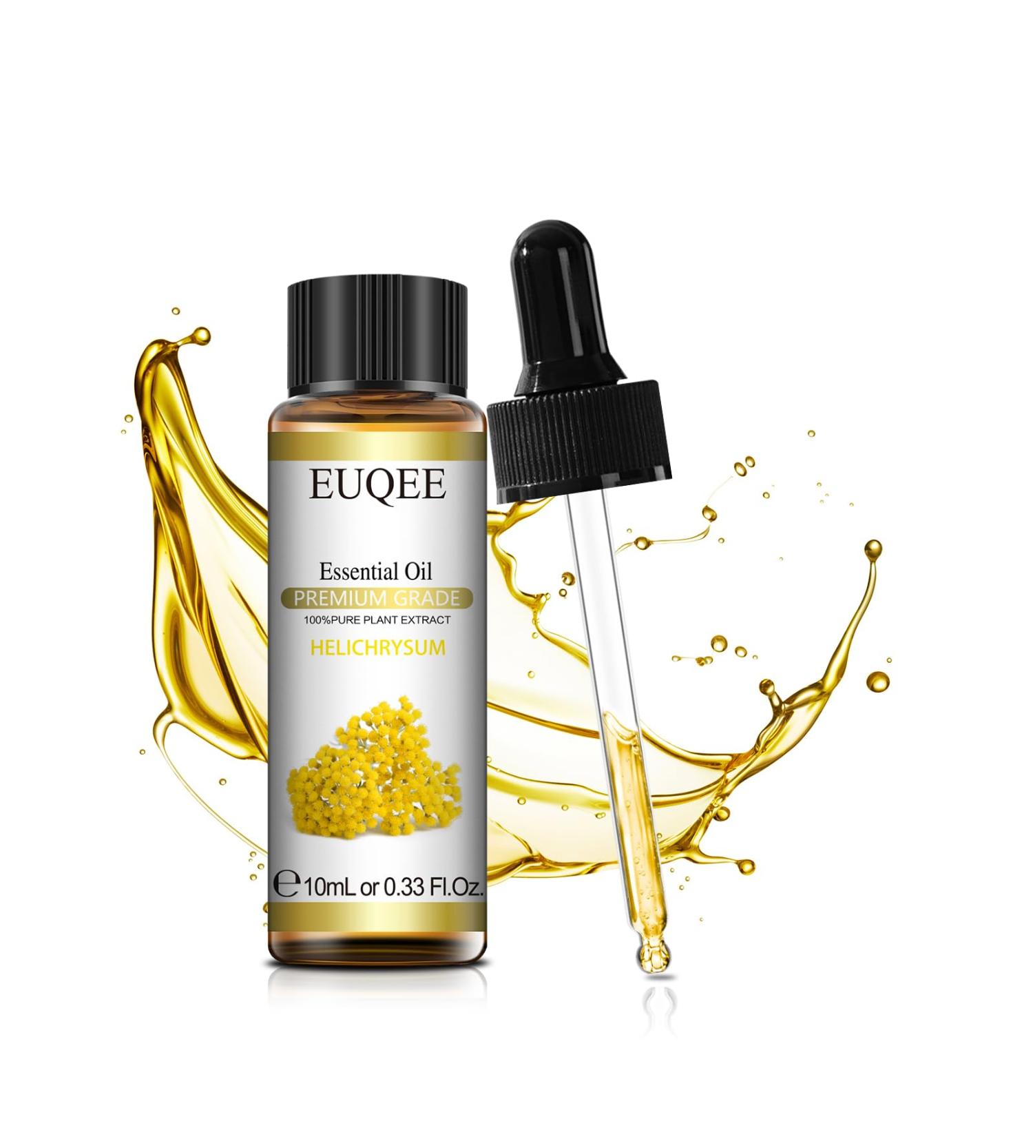 EUQEE Helichrysum Essential Oil 10ml - 100% Pure Natural Aromatherapy Oil for Diffusers, Relaxation, and Candle Making - Buy Online on GoSupps.com