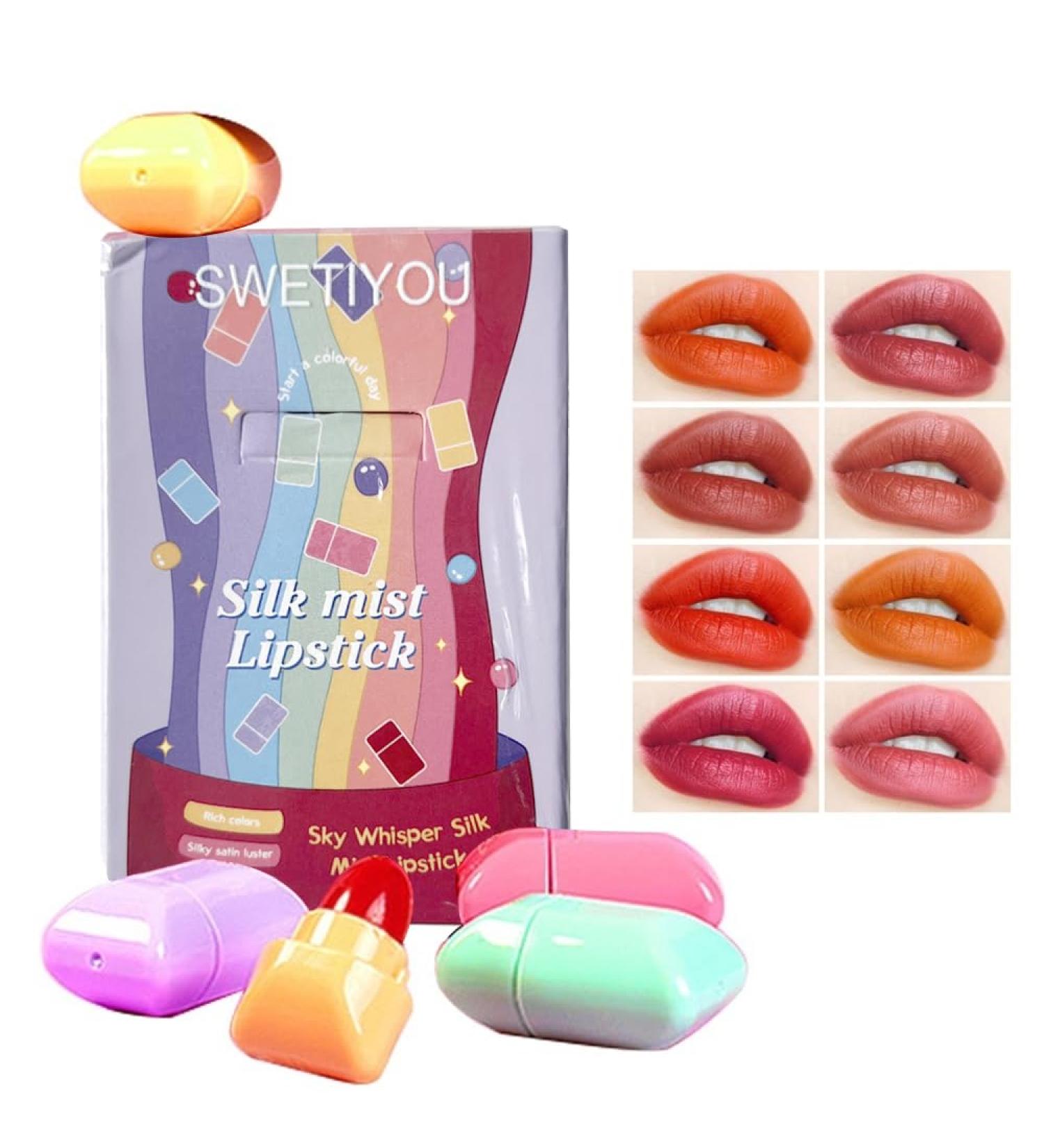 8 Color Mini Candy Matte Lipstick Set - Long Lasting Velvet Lipsticks for All-Day Wear | International Shipping - Buy Online on GoSupps.com
