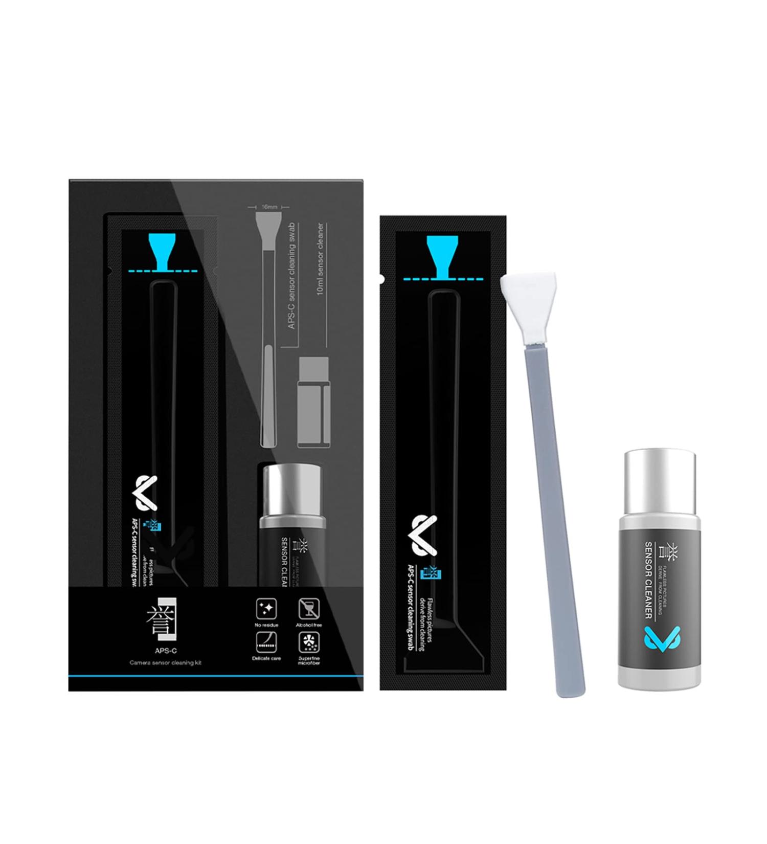 VSGO VS-S02-E APS-C Sensor Cleaning Kit - 10 Swabs & Cleaner Solution for Nikon Canon DSLR - Buy Online on GoSupps.com