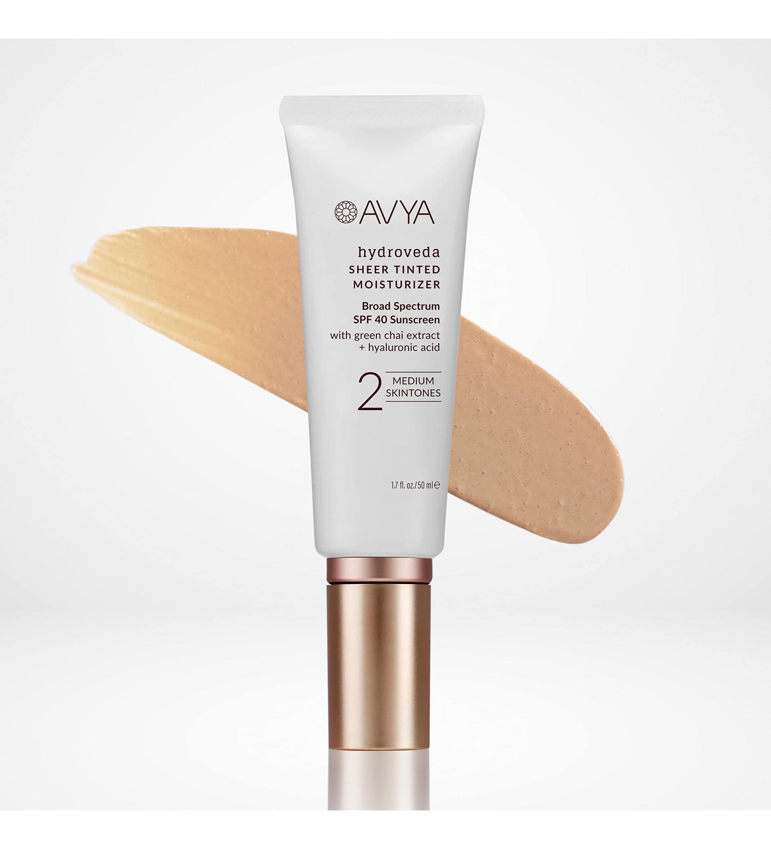 AVYA SPF 40 Sheer Tinted Moisturizer with Hyaluronic Acid & Green Chai Advanced Ayurvedic Skincare Treatment for Balanced and Brighter Skin/Medium Skintones Shade #2 (1.7oz/50ml) Shade #2 - Medium 1.7 Ounce (Pack of 1) - Buy Online on GoSupps.com