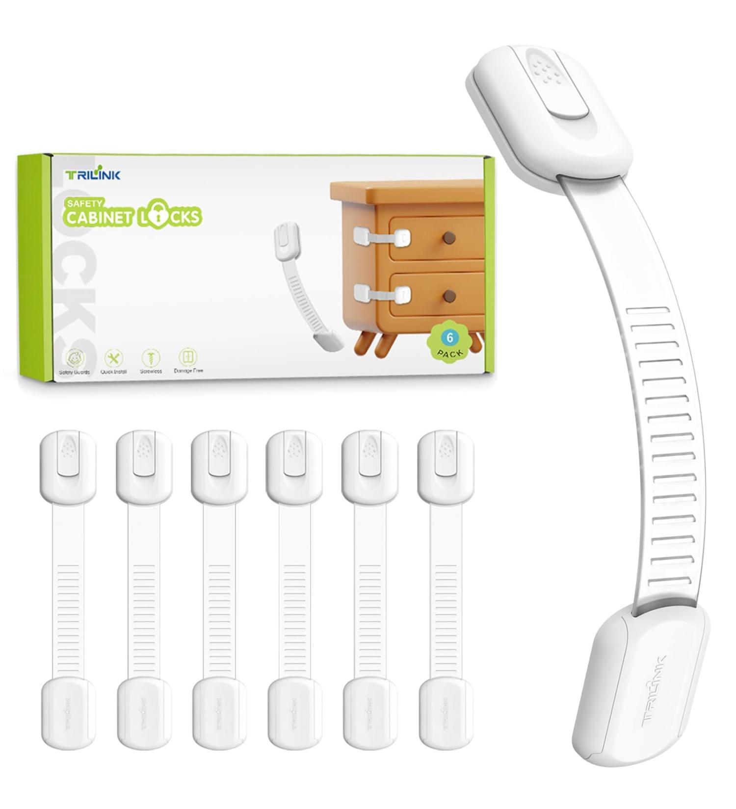 Child Protection Cabinet Set - 6 Durable Safety Locks for Drawers Doors & Ovens - No Drilling Required - Buy Online on GoSupps.com