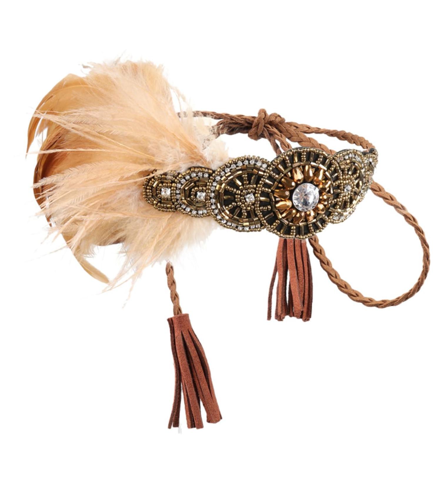 FRCOLOR Ball Headband 1920s Headband Roaring 20s Accessories for Women Harlem Nights Dresses for Women Flapper Headband Roaring 20s Headpieces Great Hair Accessories Hat Crystal - Buy Online on GoSupps.com