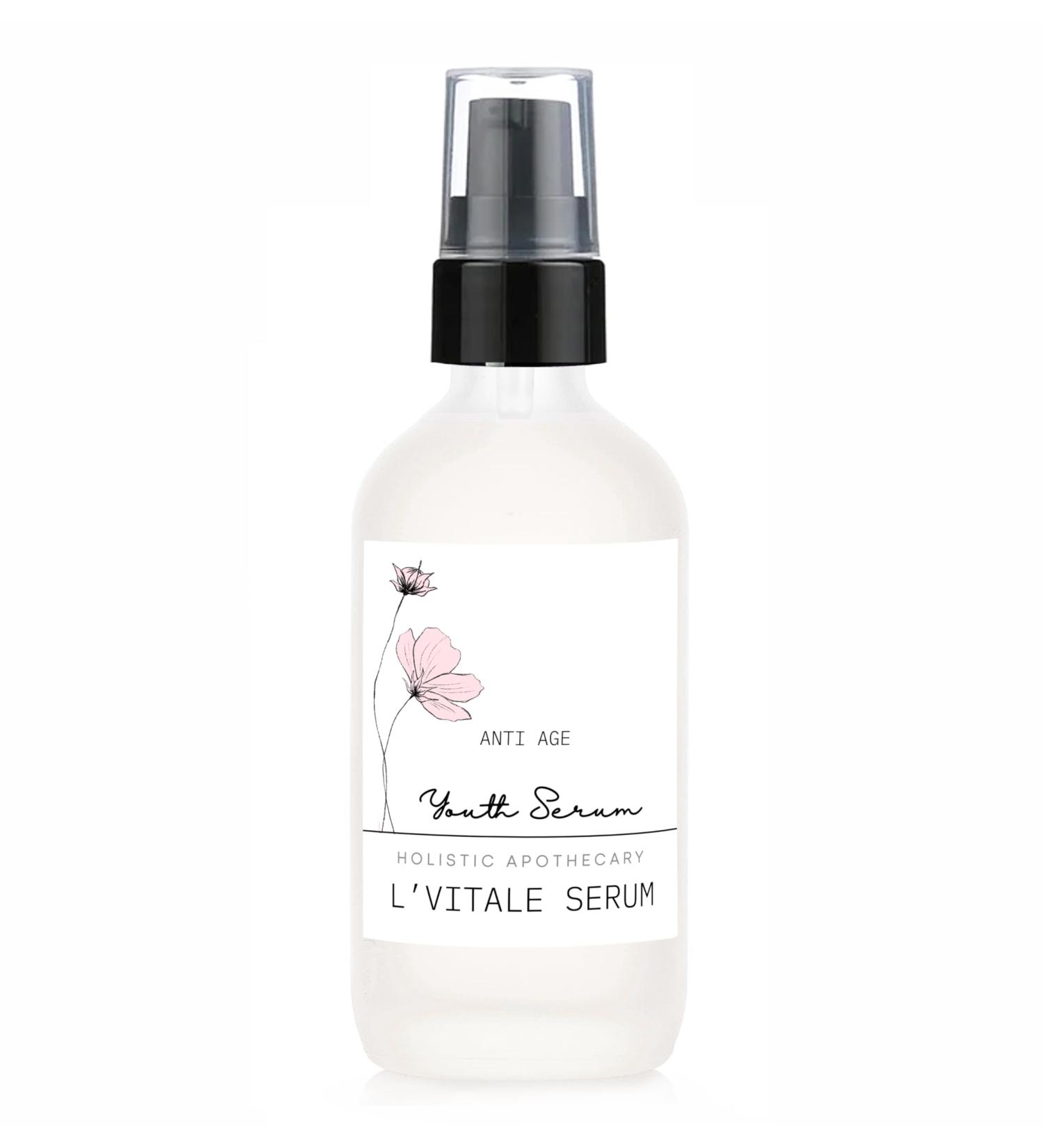Anti Age Organic Face Serum Facial Moisturizer Rosewater & Glycerin - Retinol - Vitamin C - Niacinamide - Coenzyme Q10 - Hyaluronic Acid is Hydrating and Regenerates Skin. 2 FL OZ Glass Bottle W/Pump - Buy Online on GoSupps.com