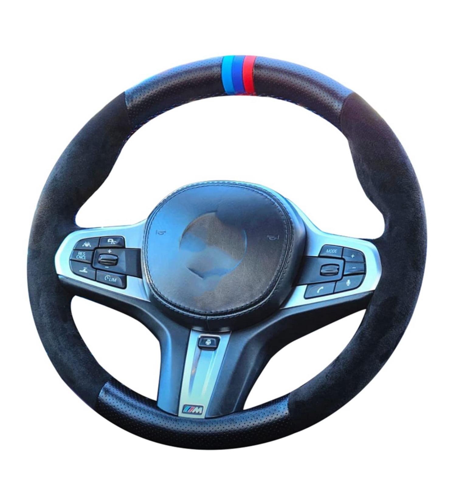 For G30 G31 G32 G20 G21 G14 G15 G16 X3 G01 X4 G02 X5 G05 M Sport Non-Slip Leather Braid Car Steering Wheel Cover Wrap - Buy Online on GoSupps.com