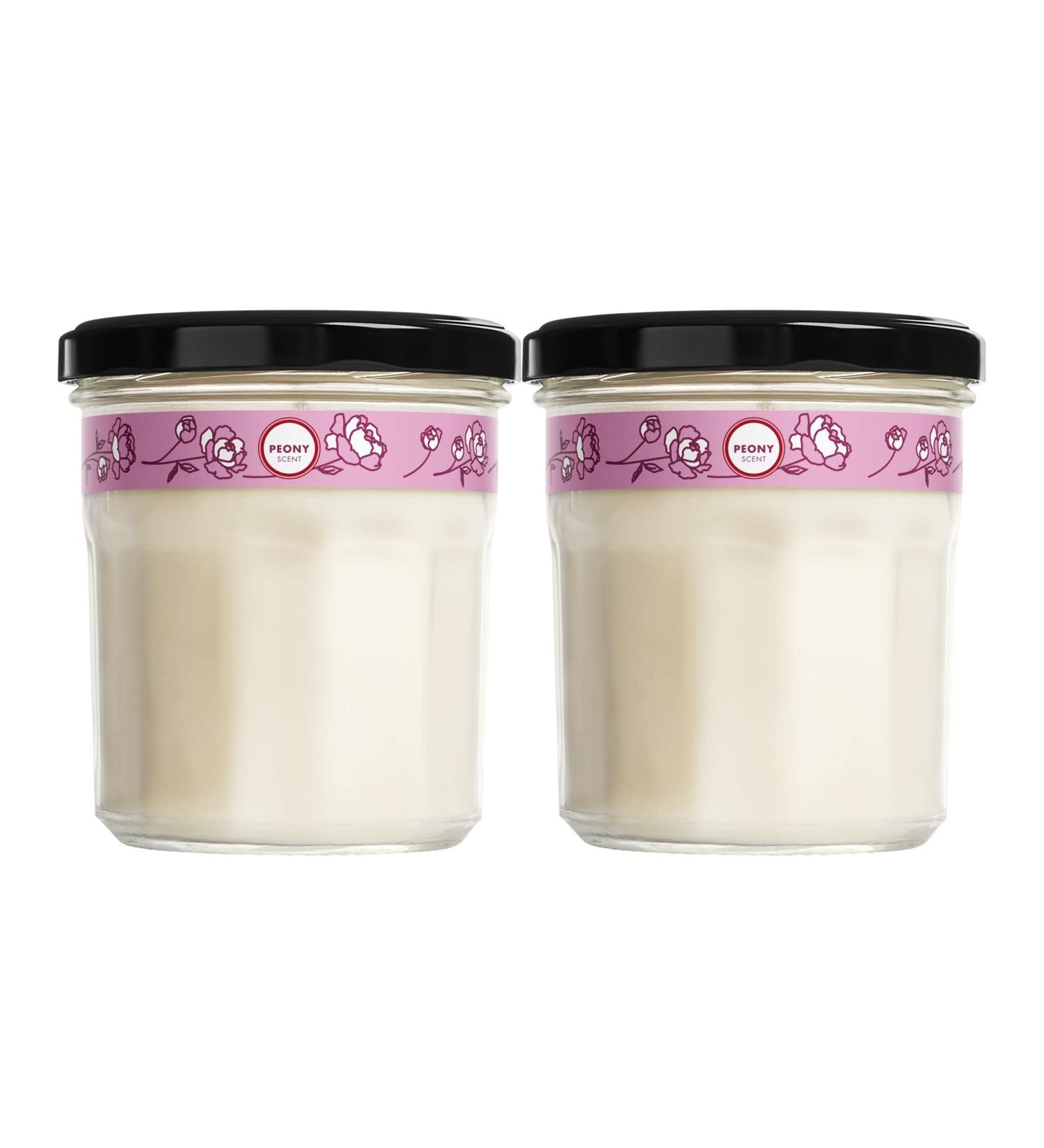 Mrs. Meyer's Peony Scented Soy Wax Aromatherapy Candle 7.2 Oz - Pack of 2 | 35 Hour Burn Time, Essential Oils for Relaxation - Buy Online on GoSupps.com