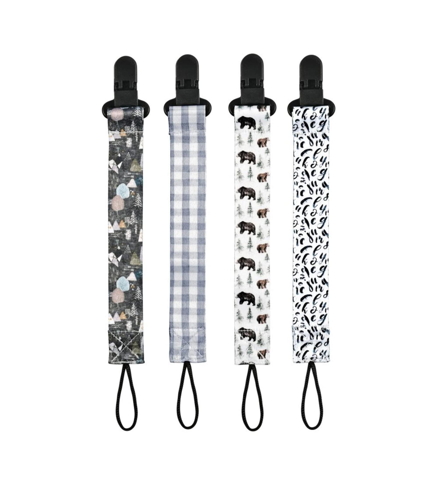 XIYINLI Baby Pacifier Clip - 4pcs Washable Holder with Beautiful Forest Patterns for Boys & Girls - International Shipping Available - Buy Online on GoSupps.com