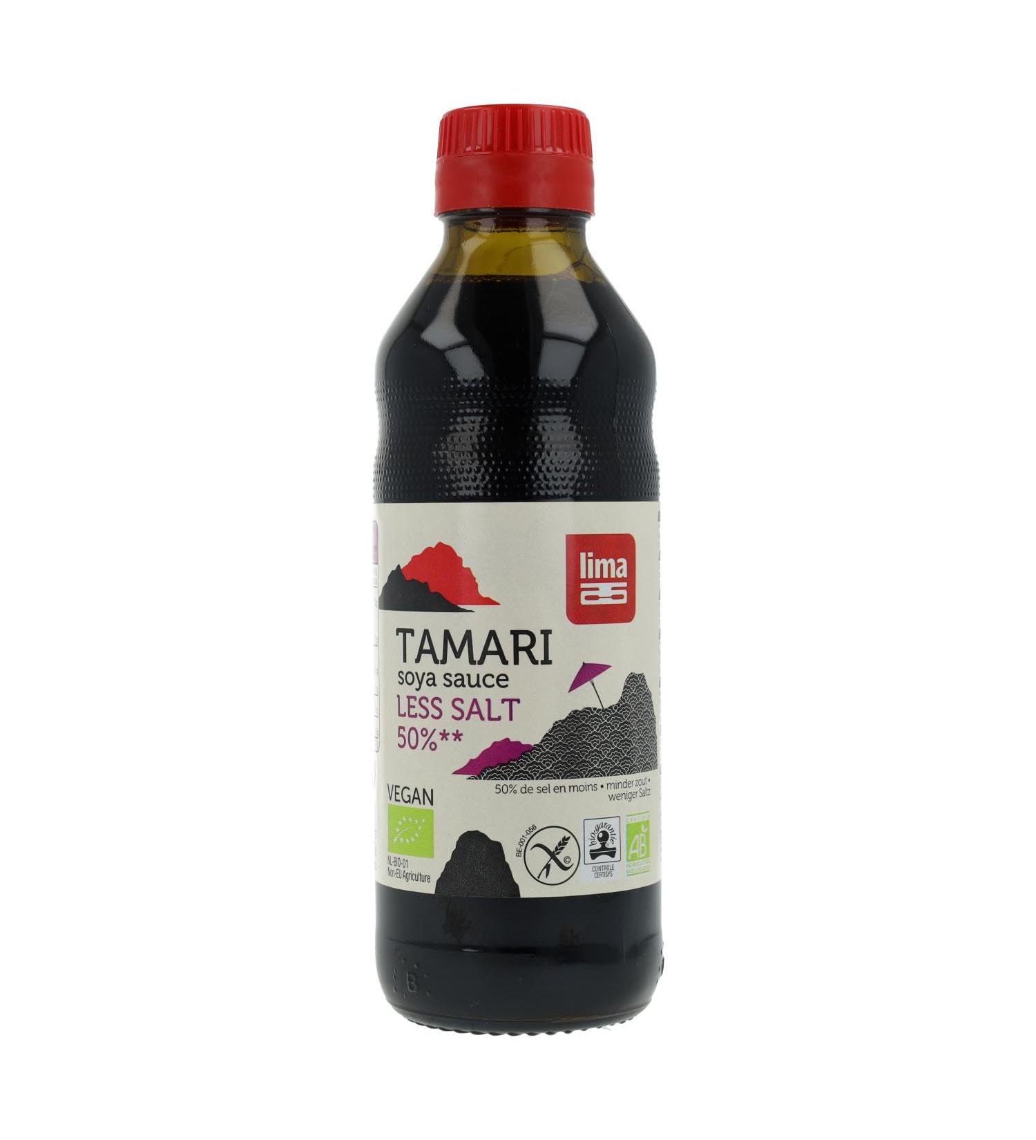 Gluten-free soy sauce (50% less salt) ORGANIC 250 ml - LIMA - Buy Online on GoSupps.com