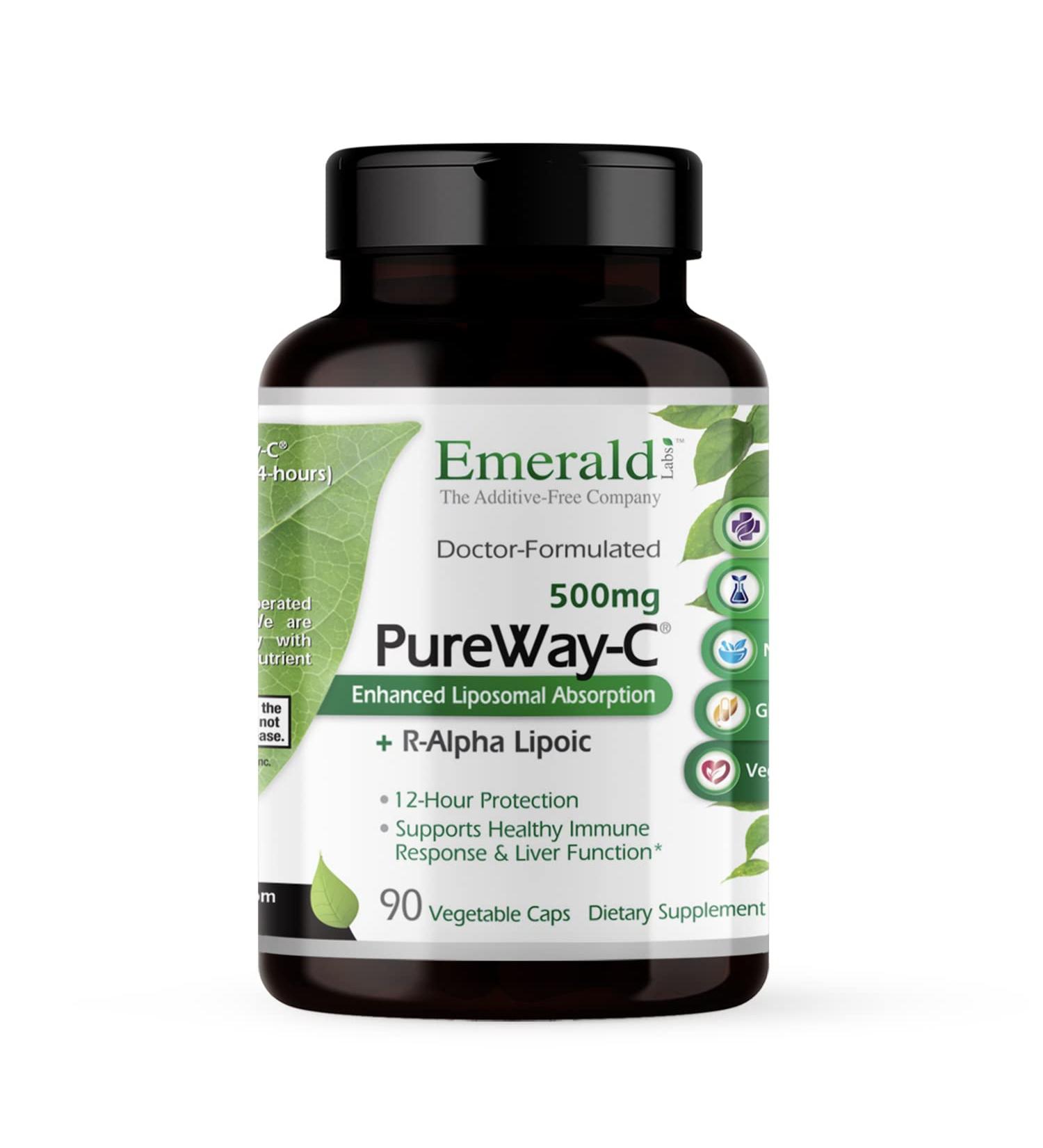 Emerald Laboratories PureWay-C + R-Alpha Lipoic 250mg - 90 Vegetarian Capsules - Buy Online on GoSupps.com