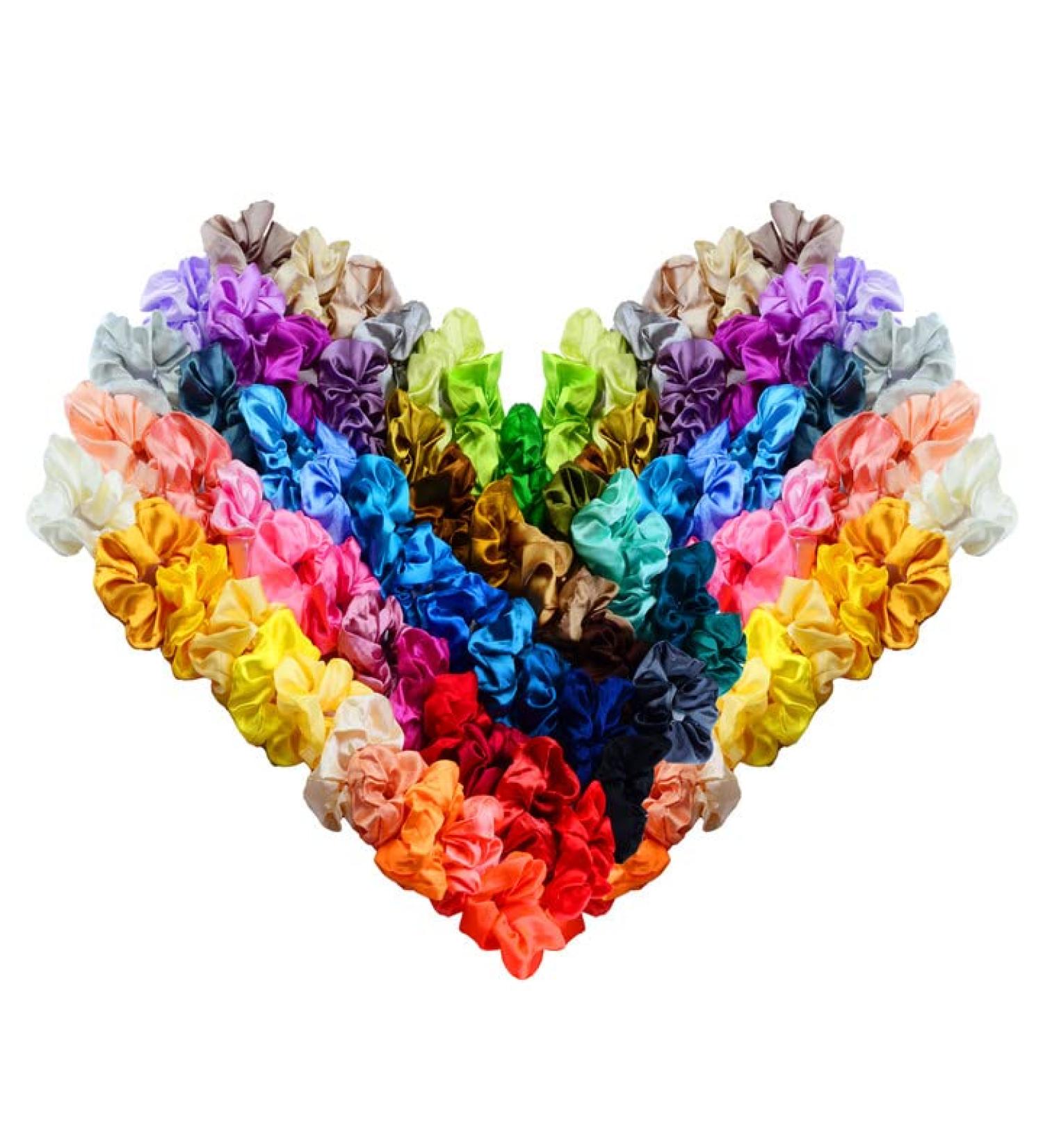 Minasuki Satin Scrunchies for Women - Large Silky Hair Scrunchies in 57 Colors - Buy Online on GoSupps.com